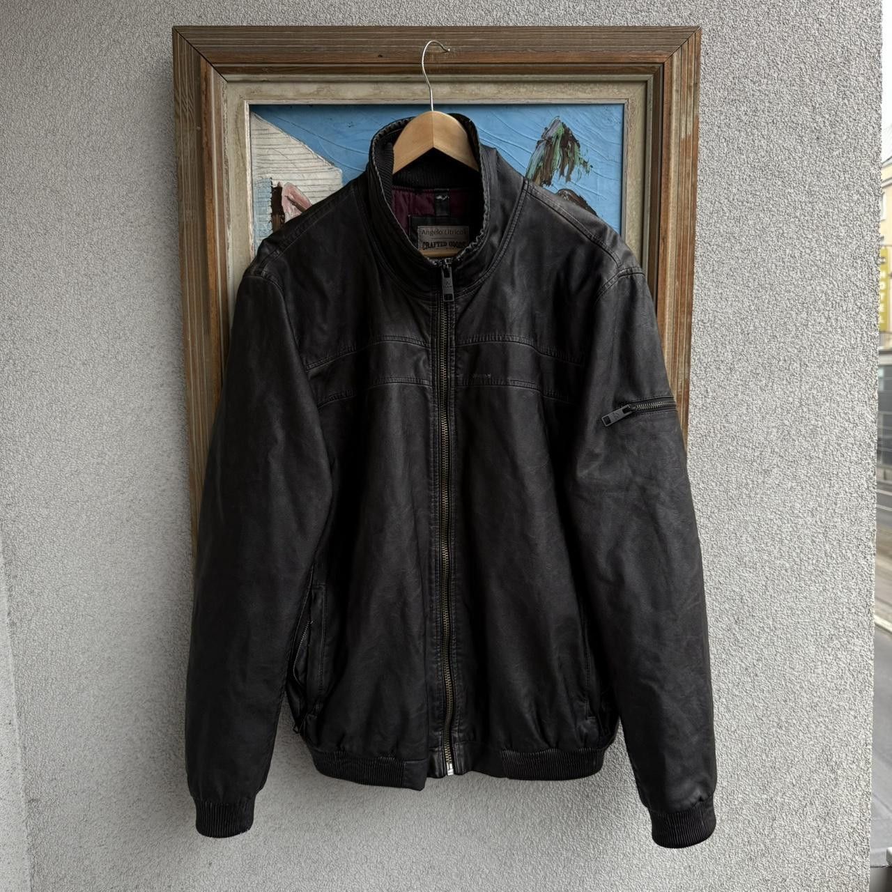 Vintage Vintage 90s Real Leather Cropped Jacket Fitted Black Size US M / EU 48-50 / 2 - 1 Thumbnail