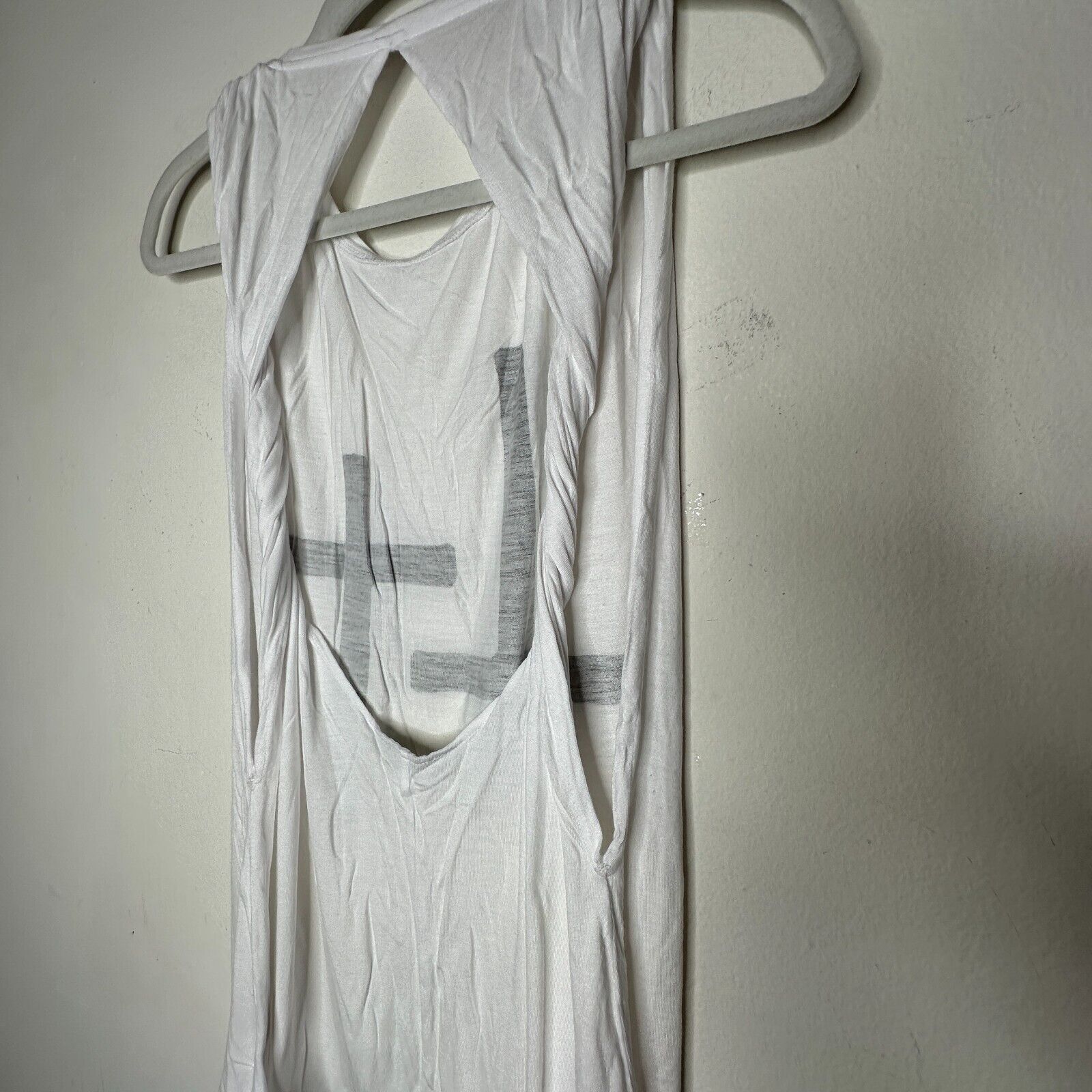 Other RARE Stylestalker White Crew Cross Twisted Open Back Tee 8 Size M / US 6-8 / IT 42-44 - 5 Thumbnail