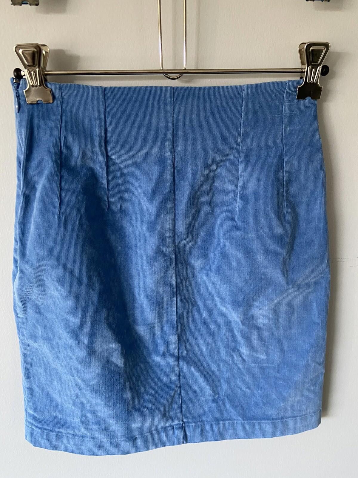 Designer Sportsgirl skirt mini Blue Corduroy cotton zip - Size 4 Size 25" / US 0 / IT 36 - 5 Thumbnail