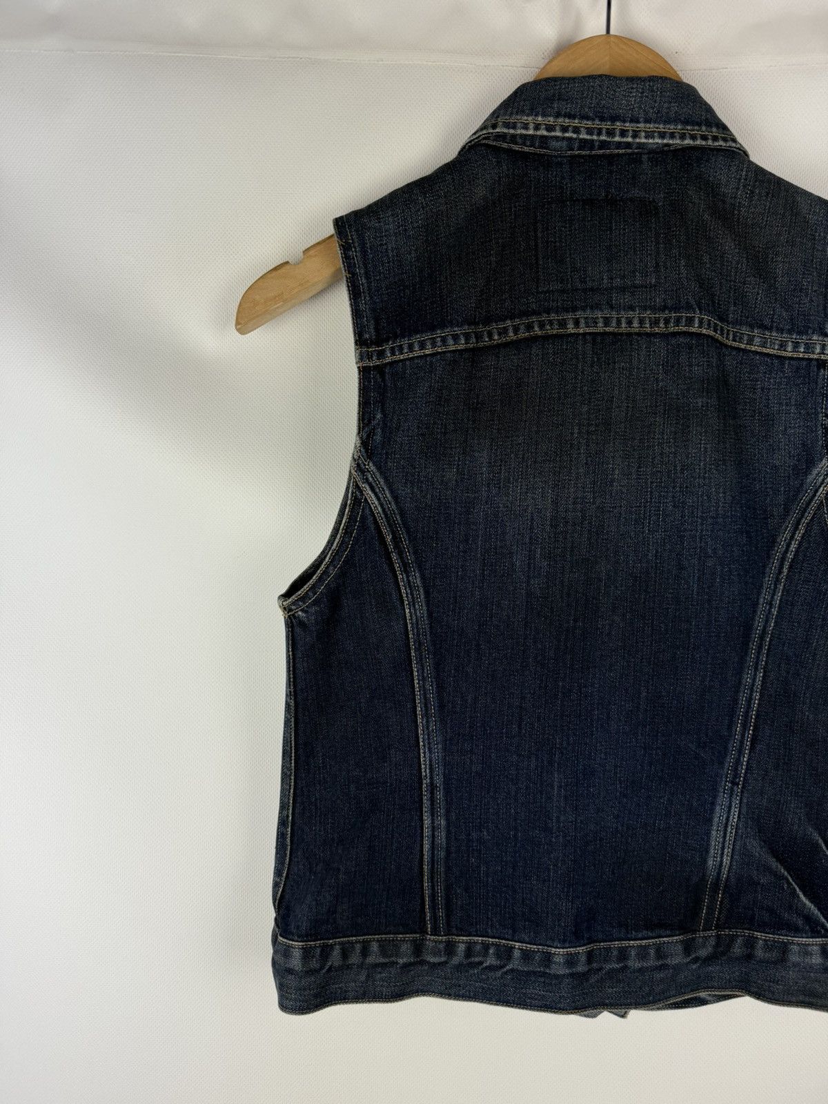 Allsaints × Japanese Brand Allsaints Ladies Easy Trucker Selvedge Denim Gilet Vest Size M / US 6-8 / IT 42-44 - 13 Thumbnail