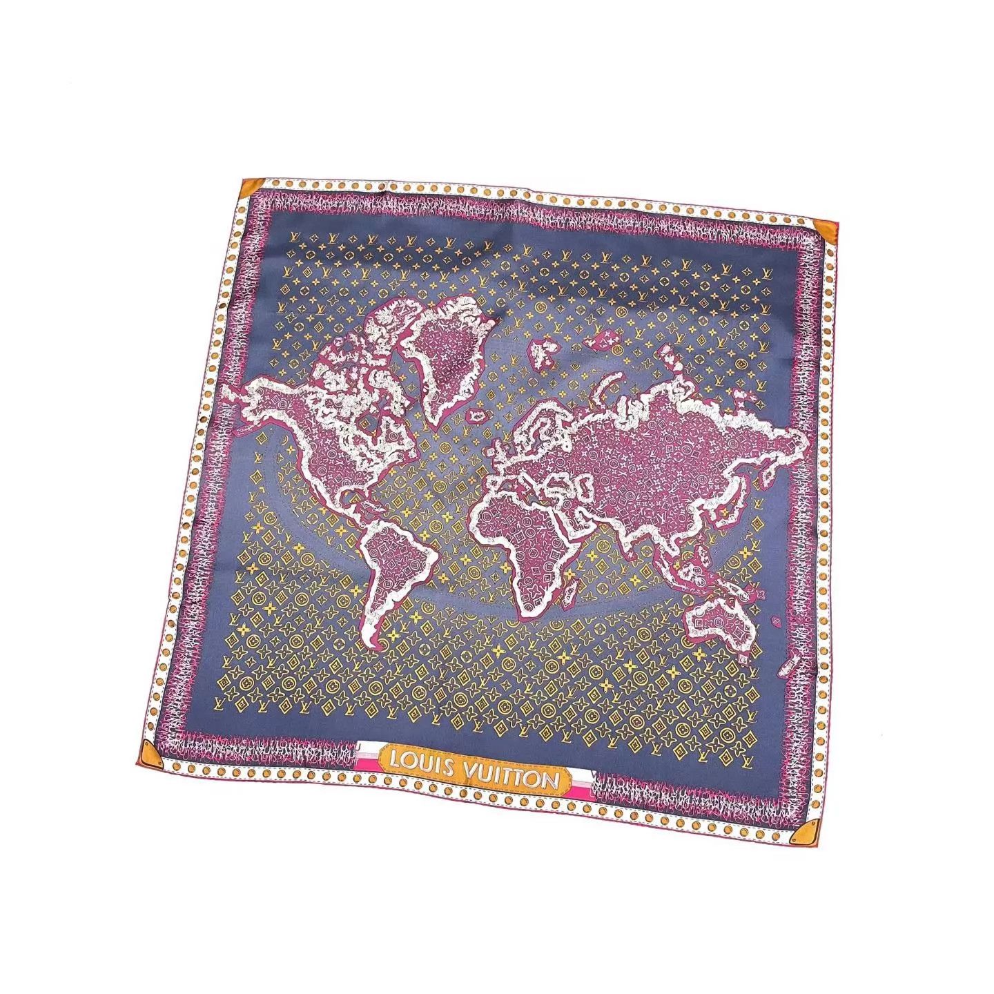Louis Vuitton LV World Map Monogram Scarf 90x90cm Size ONE SIZE - 1 Thumbnail