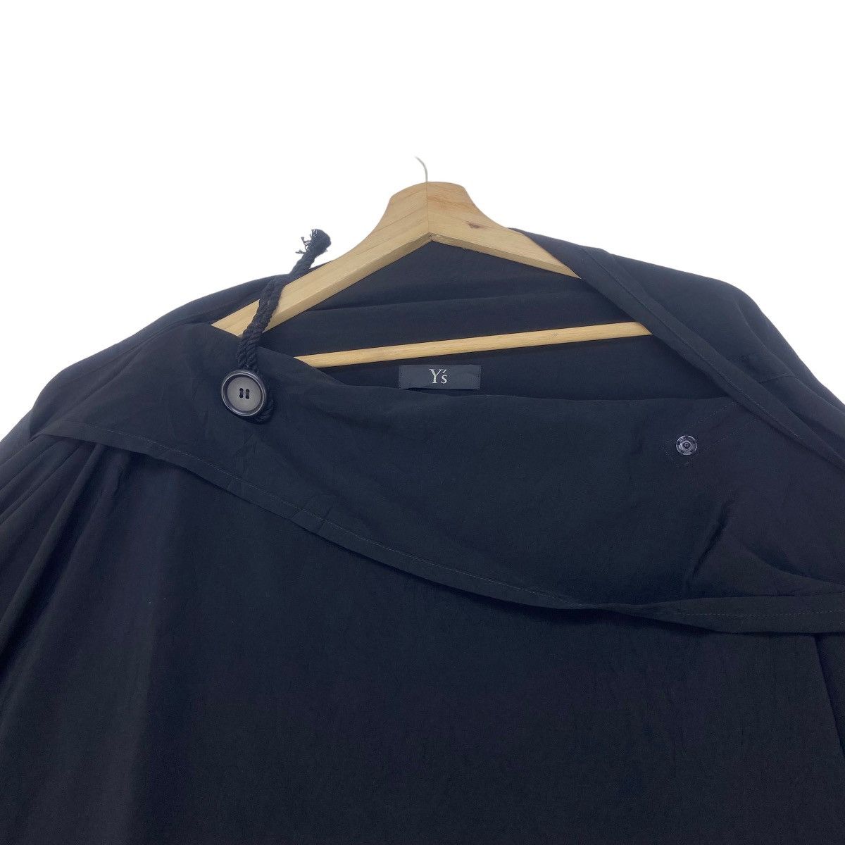 Y’s Yohji Yamamoto Gabardine Black Asymmetrical Cape