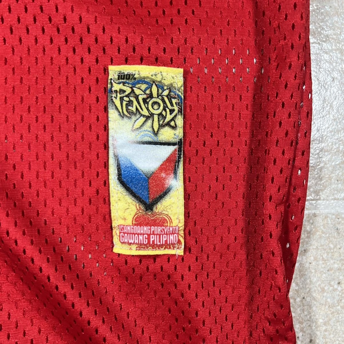 Vintage Vtg Philippines Pilipinas Jersey 100% Pinoy Basketball Large Size US L / EU 52-54 / 3 - 2 Thumbnail