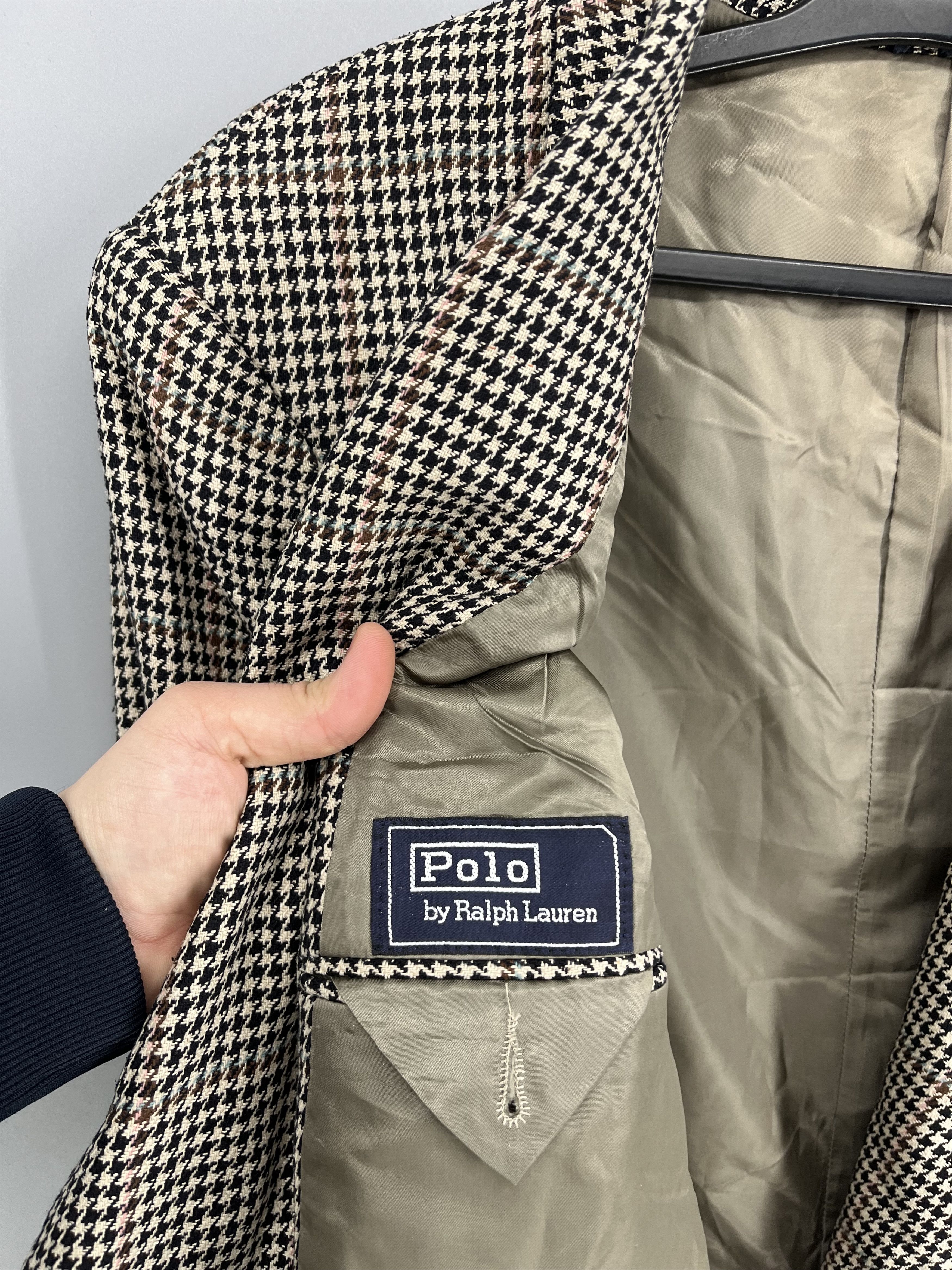 Polo Ralph Lauren Vintage Polo Ralph Lauren Houndstooth Silk Cotton Mens Size 48R - 7 Thumbnail