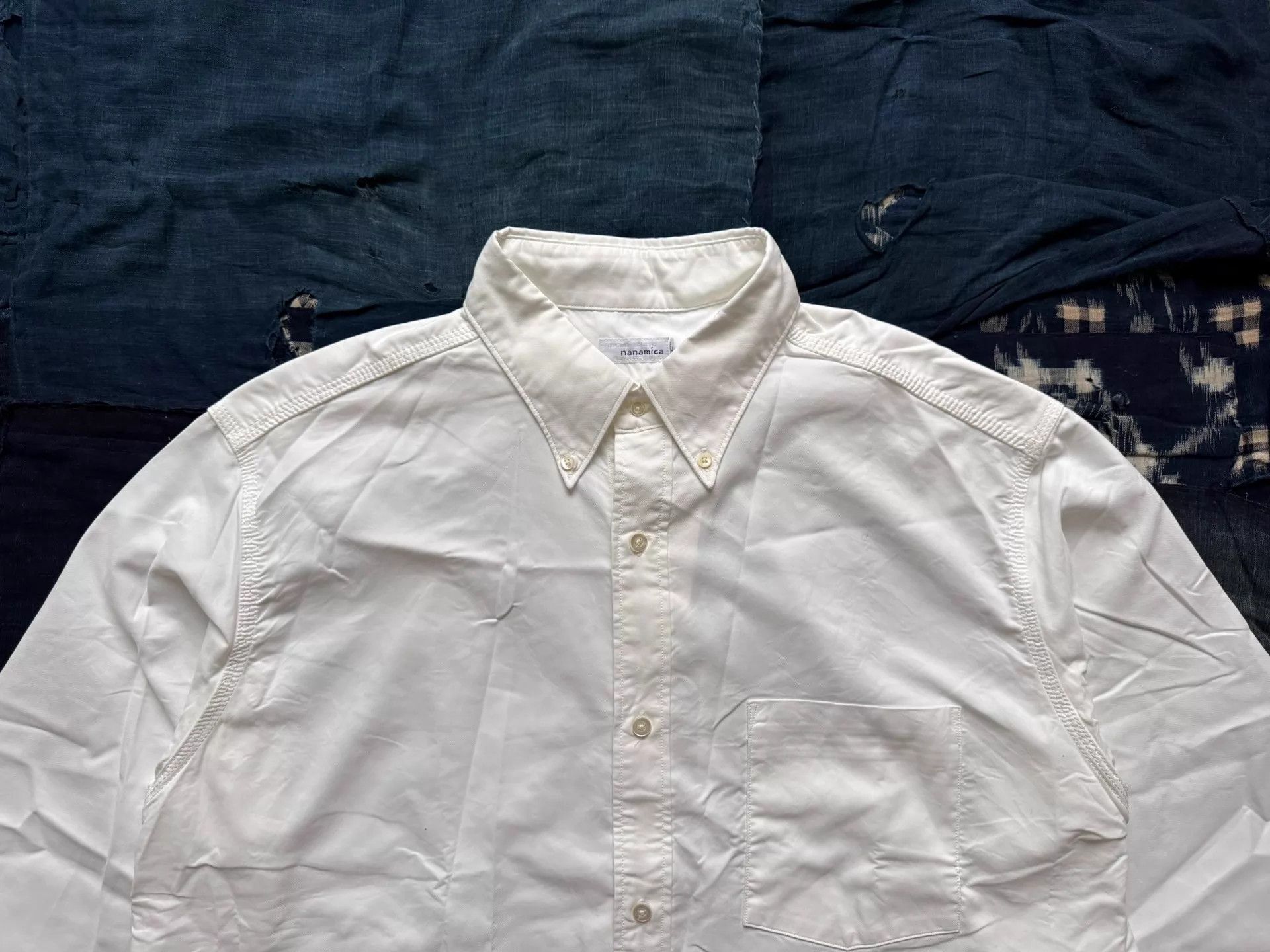 Nanamica NANAMICA Button Down Wind Oxford Shirt White L Size US L / EU 52-54 / 3 - 3 Thumbnail