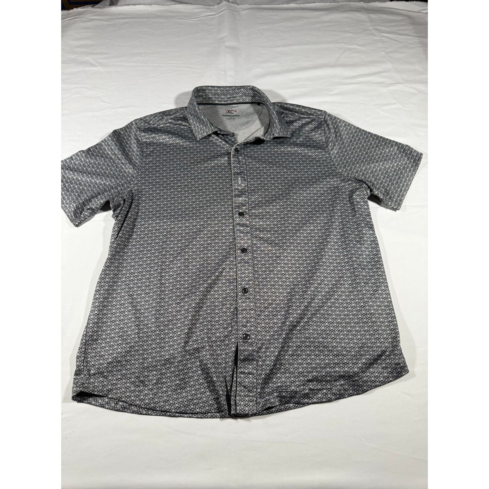 Johnston & Murphy Johnston & Murphy XC4 Mens L Short Sleeve Button Up Shirt Size US L / EU 52-54 / 3 - 1 Thumbnail