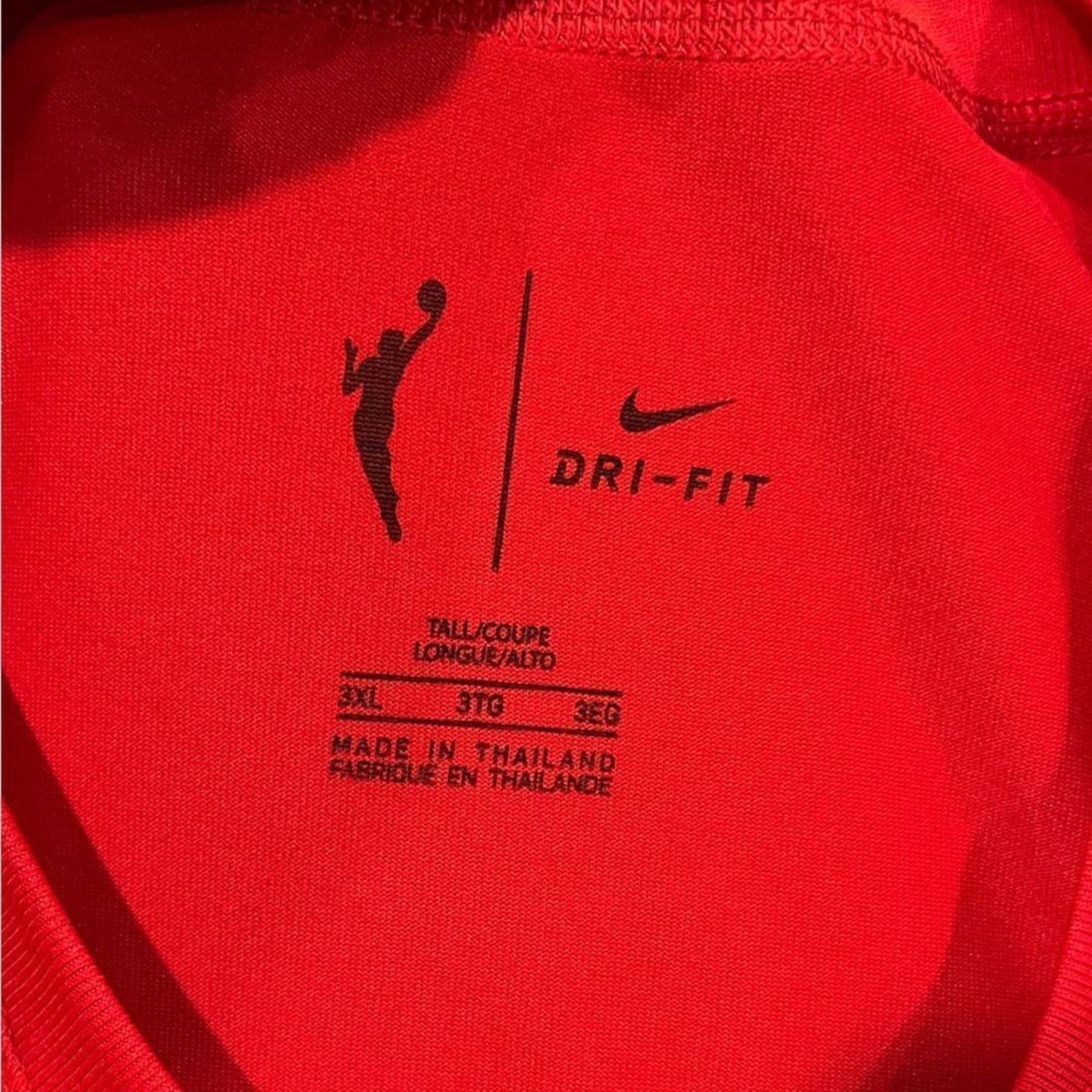 Nike NWT Nike WNBA Womens Dri-Fit Atlanta Dream Tee Red 3XLT Size 3XL / US 20-22 - 6 Thumbnail