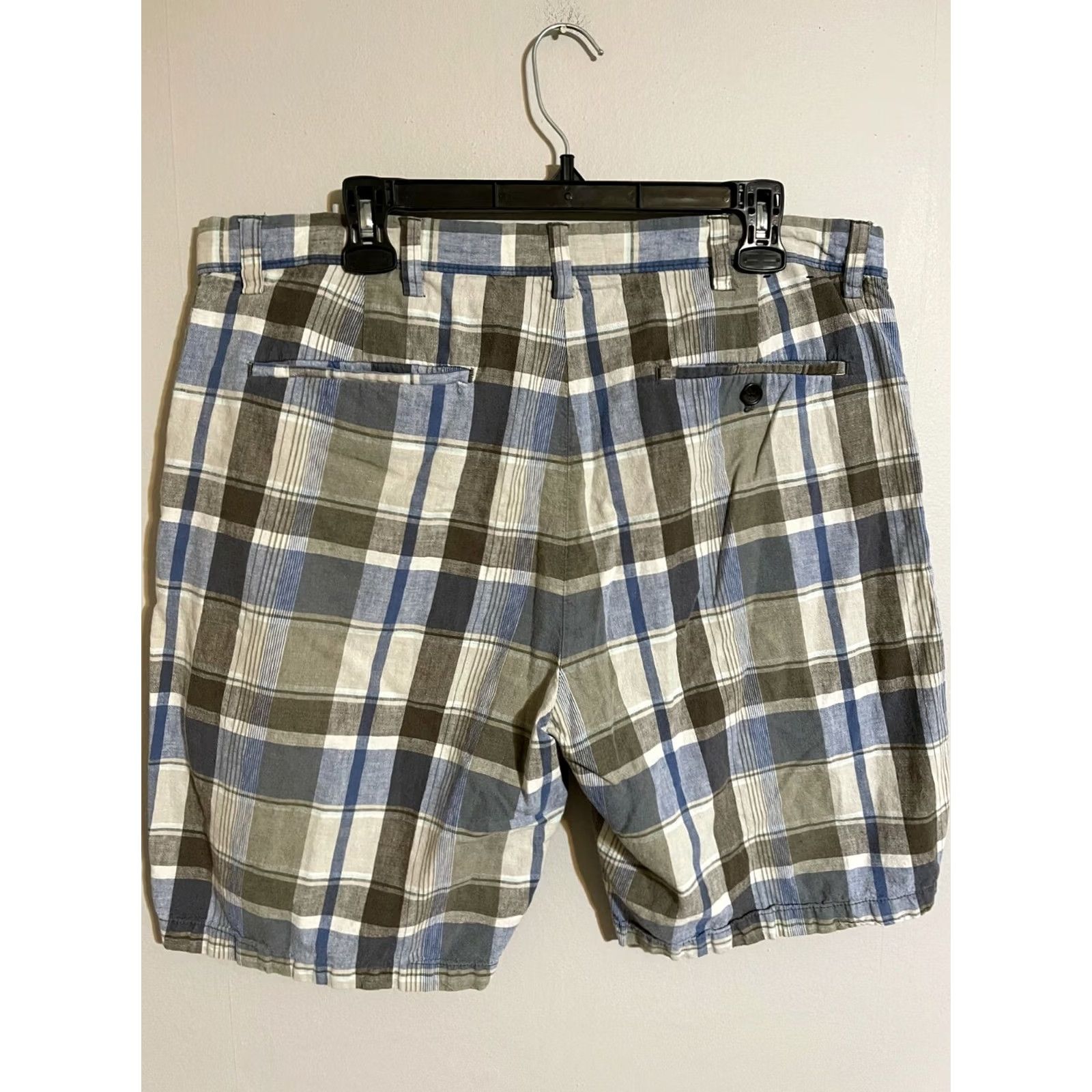 Banana Republic Banana Republic Men's 38 Plaid Linen Cotton Casual Shorts Size US 38 / EU 54 - 3 Thumbnail