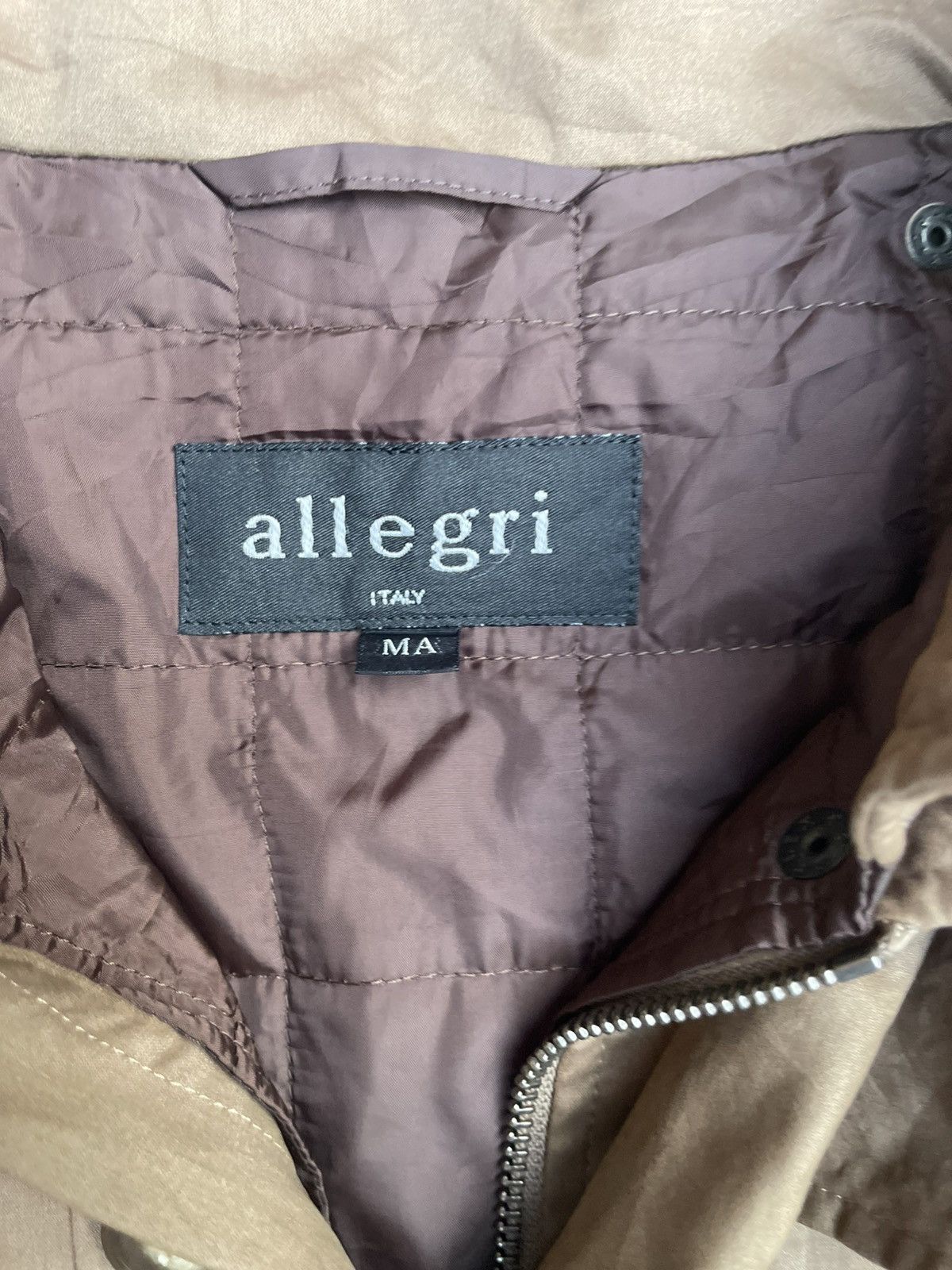 Allegri Allegri Brown Zip-In Button-Front Jacket Made in Italy Size US M / EU 48-50 / 2 - 3 Thumbnail