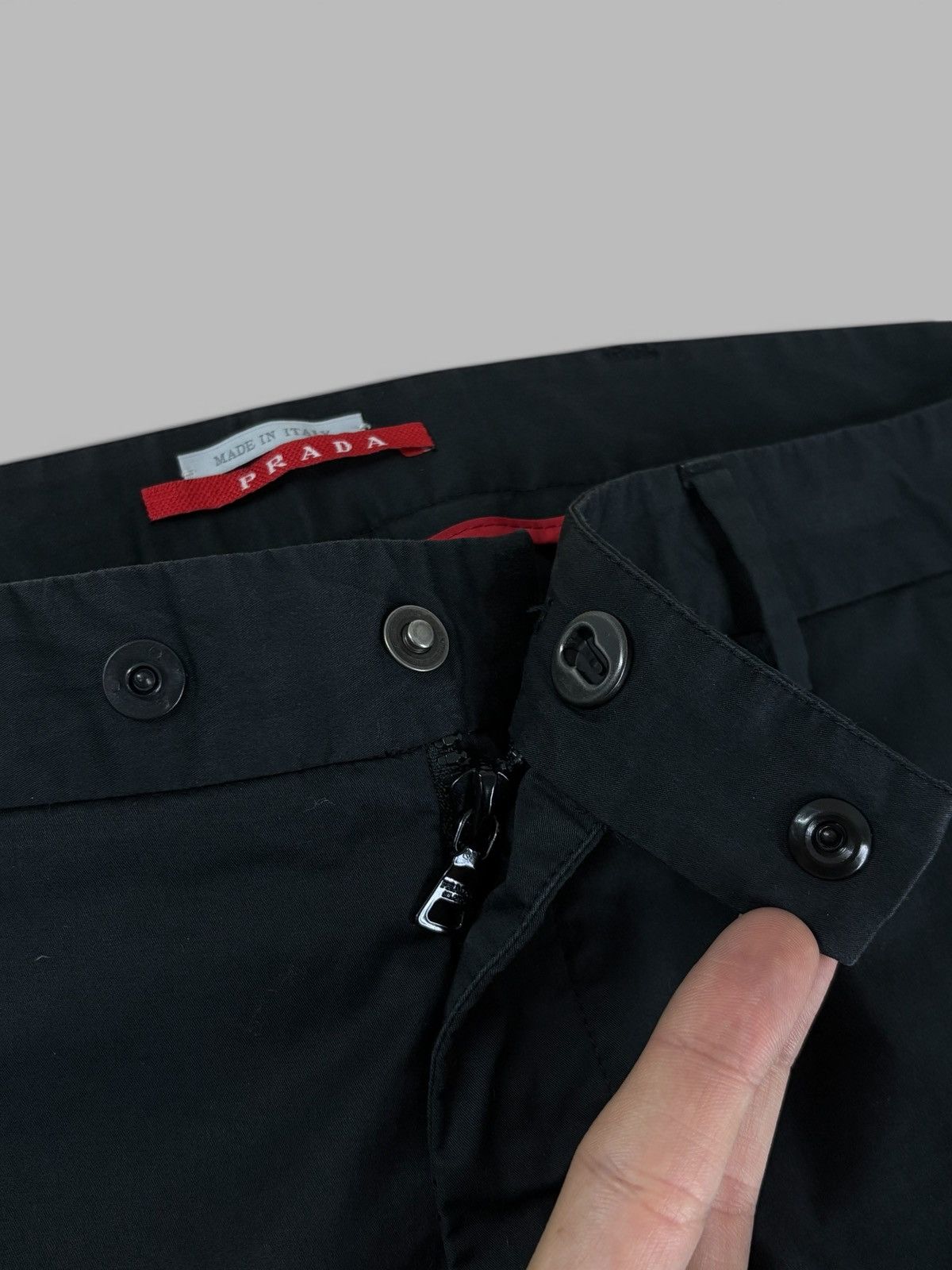 Prada Prada 2000s Black Technical Pants With Blue Sides Stripes Size US 36 / EU 52 - 18 Thumbnail