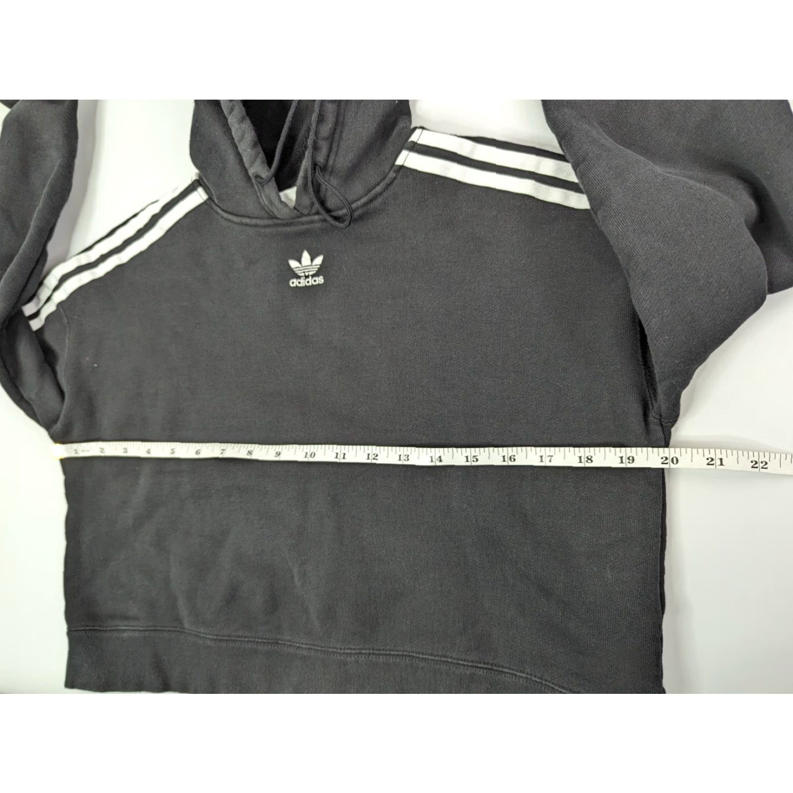 Adidas Adidas Cropped Hoodie 3 Stripes Trefoil Black White Classic Women's XS Hoodie Girls Footwear & Apparel Size XS / US 0-2 / IT 36-38 - 6 Thumbnail