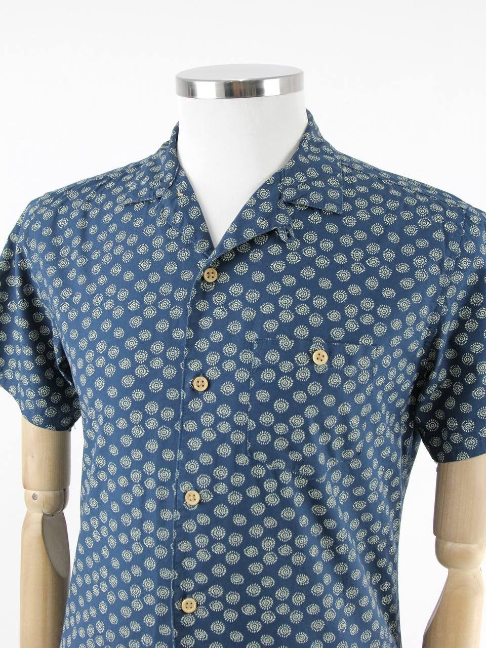 Common People COMMON PEOPLE Blue short-sleeved printed shirt Size US S / EU 44-46 / 1 - 5 Thumbnail