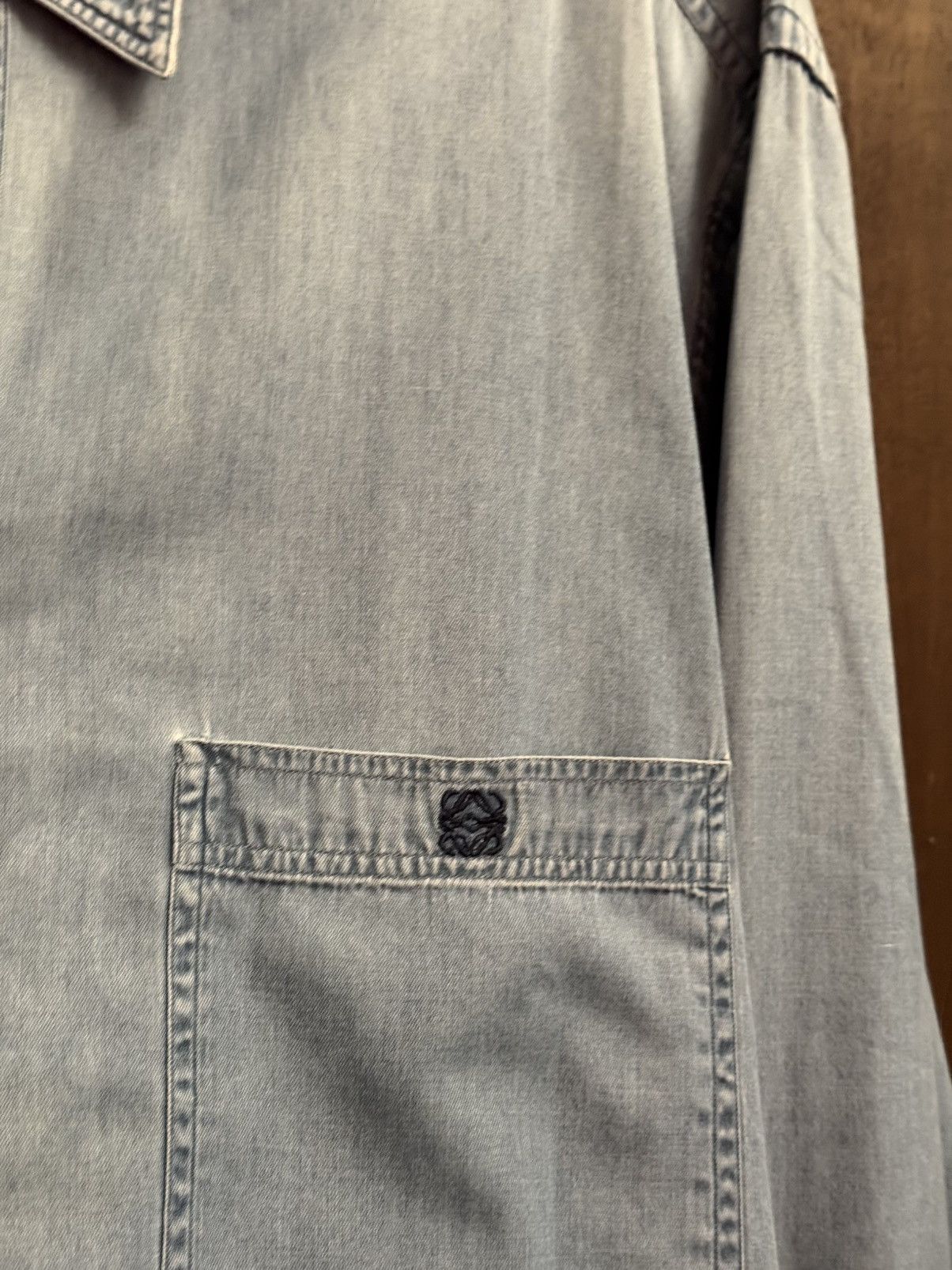 Loewe vintage loewe denim blue shirt 43 Size US XL / EU 56 / 4 - 7 Thumbnail