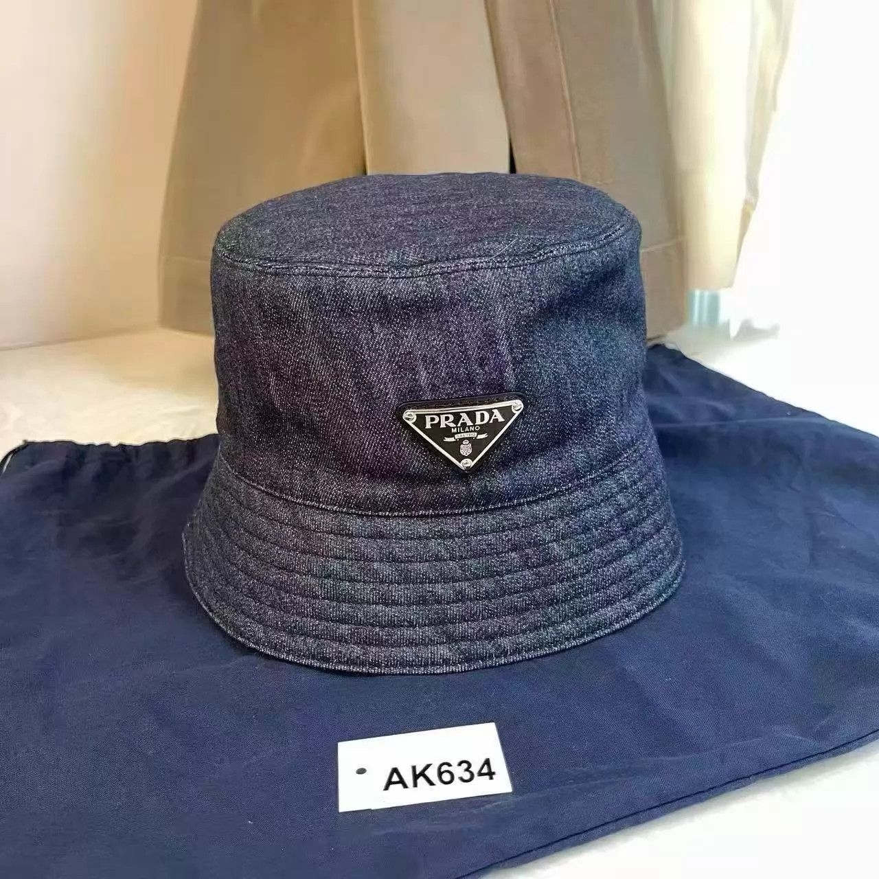 Prada Prada Denim Fisherman Hat M with Dust Bag Size ONE SIZE - 1 Thumbnail