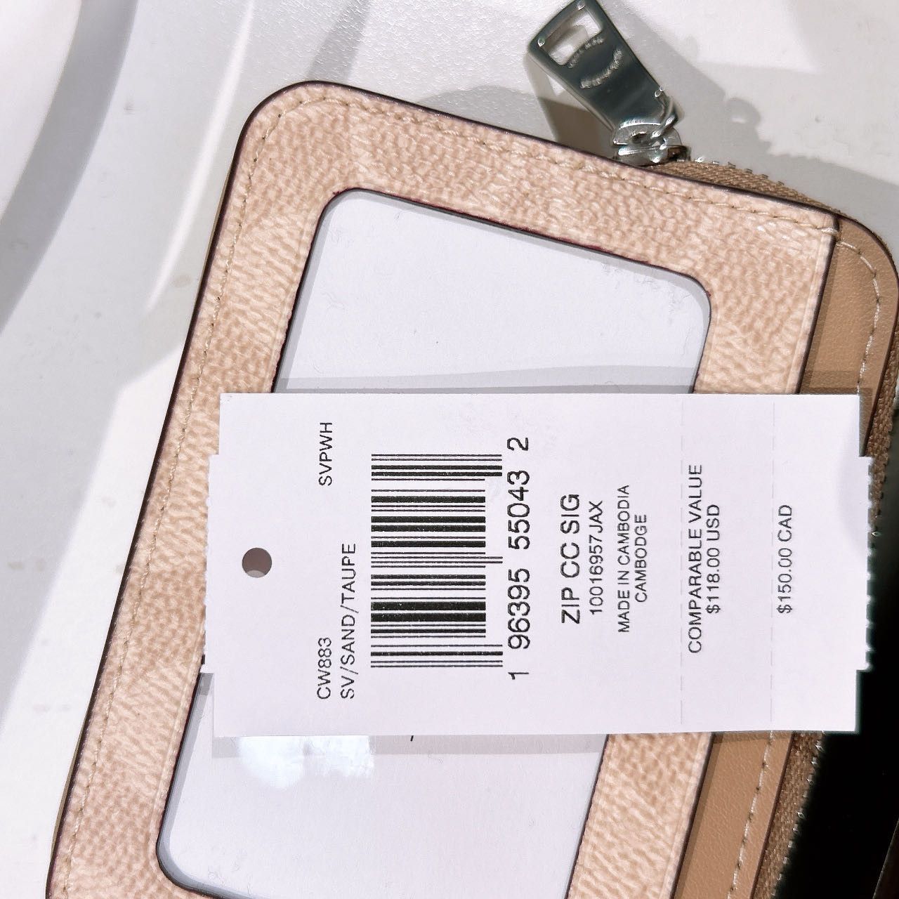 Coach Coach Zip Card Case CW883 Size ONE SIZE - 5 Thumbnail
