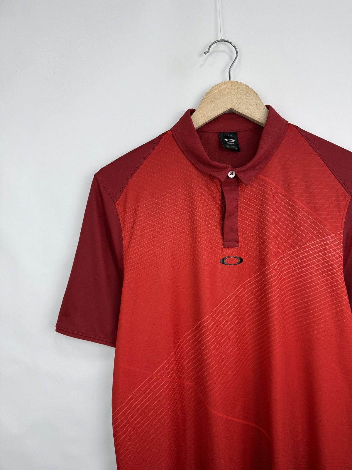 Oakley 🇺🇸 Vintage Y2K Oakley Polo T-Shirt Rare Hype Asymmetrical Art Size US M / EU 48-50 / 2 - 2 Thumbnail