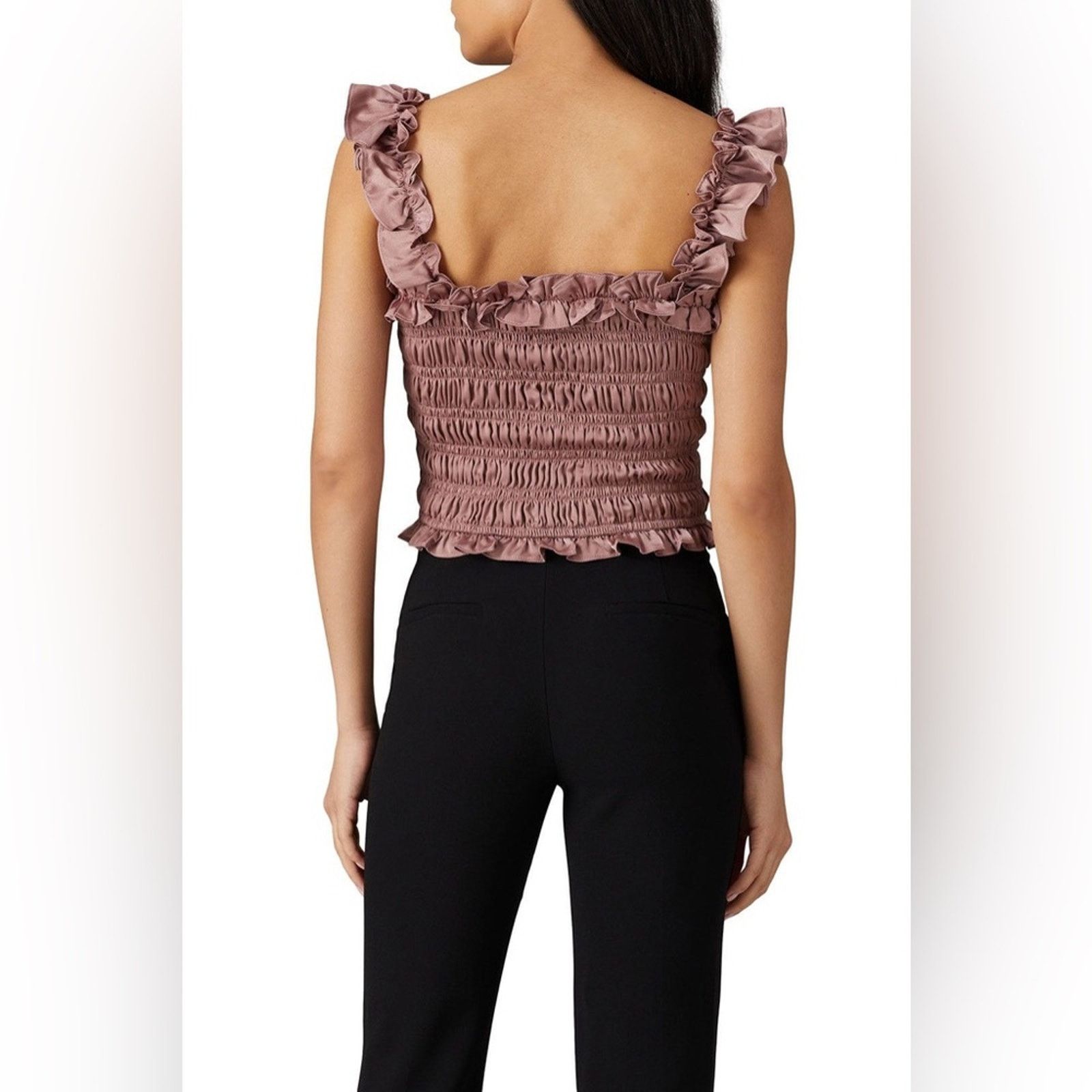 ELLIATT ELLIATT Size XS Cyrene Top Light Mauve Smocking Size XS / US 0-2 / IT 36-38 - 3 Thumbnail