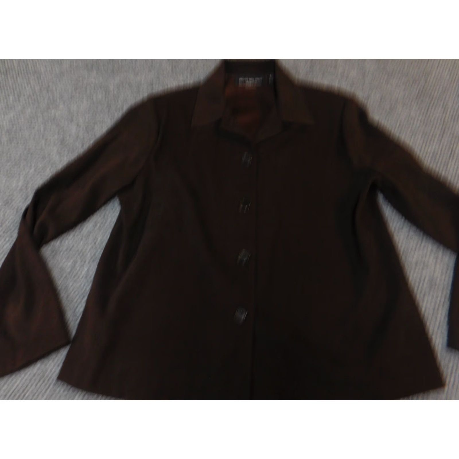 Vintage Briggs Jacket Large Brown Blazer Womens New York four button stretch Size L / US 10 / IT 46 - 3 Thumbnail
