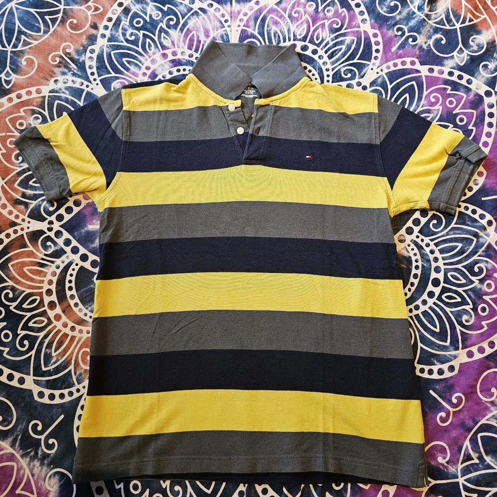 Tommy Hilfiger Tommy Hilfiger Kid's Yellow and Navy Polo-shirt Size US XL / EU 56 / 4 - 1 Thumbnail