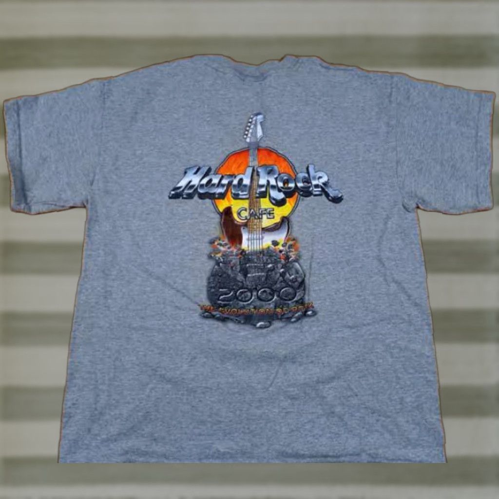 Hard Rock Cafe VINTAGE Hard Rock Cafe T-Shirt Shirt Mens L 90s USA Gray Size US L / EU 52-54 / 3 - 1 Thumbnail