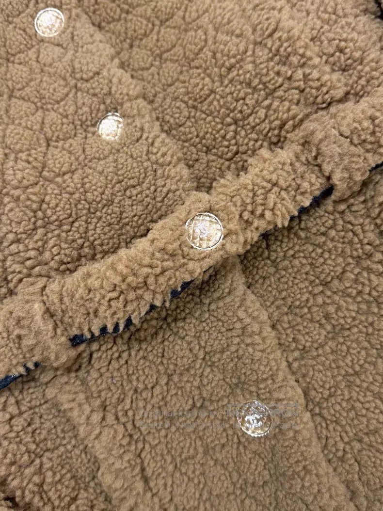 Chanel Chanel Diamond plaid teddy sheared wool crystal buckle lon Size XS / US 0-2 / IT 36-38 - 4 Thumbnail