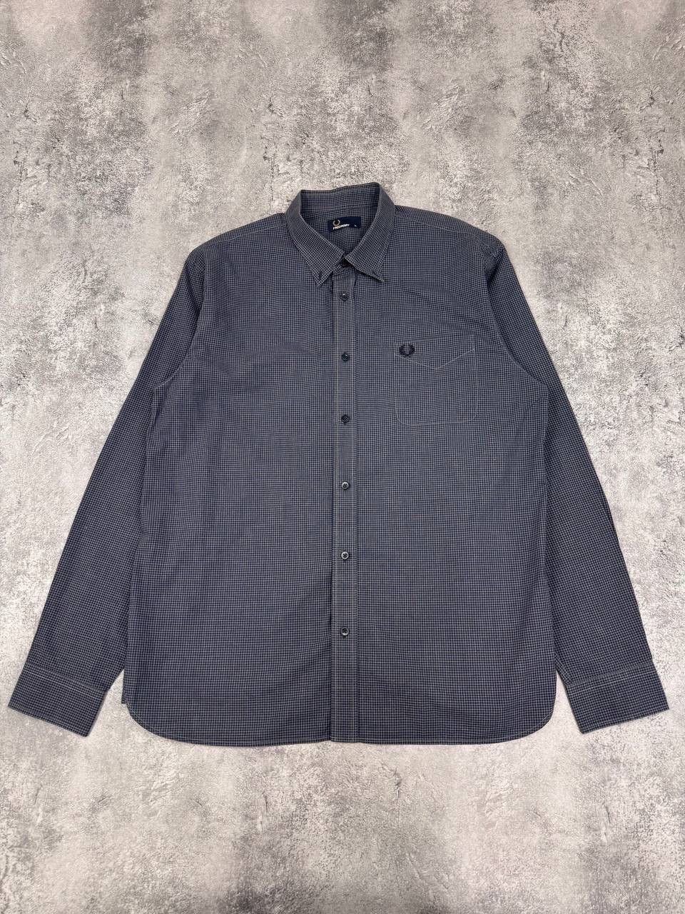 Fred Perry Fred Perry Men Shirt Check Grey/ Navy Size XL Size US XL / EU 56 / 4 - 1 Thumbnail