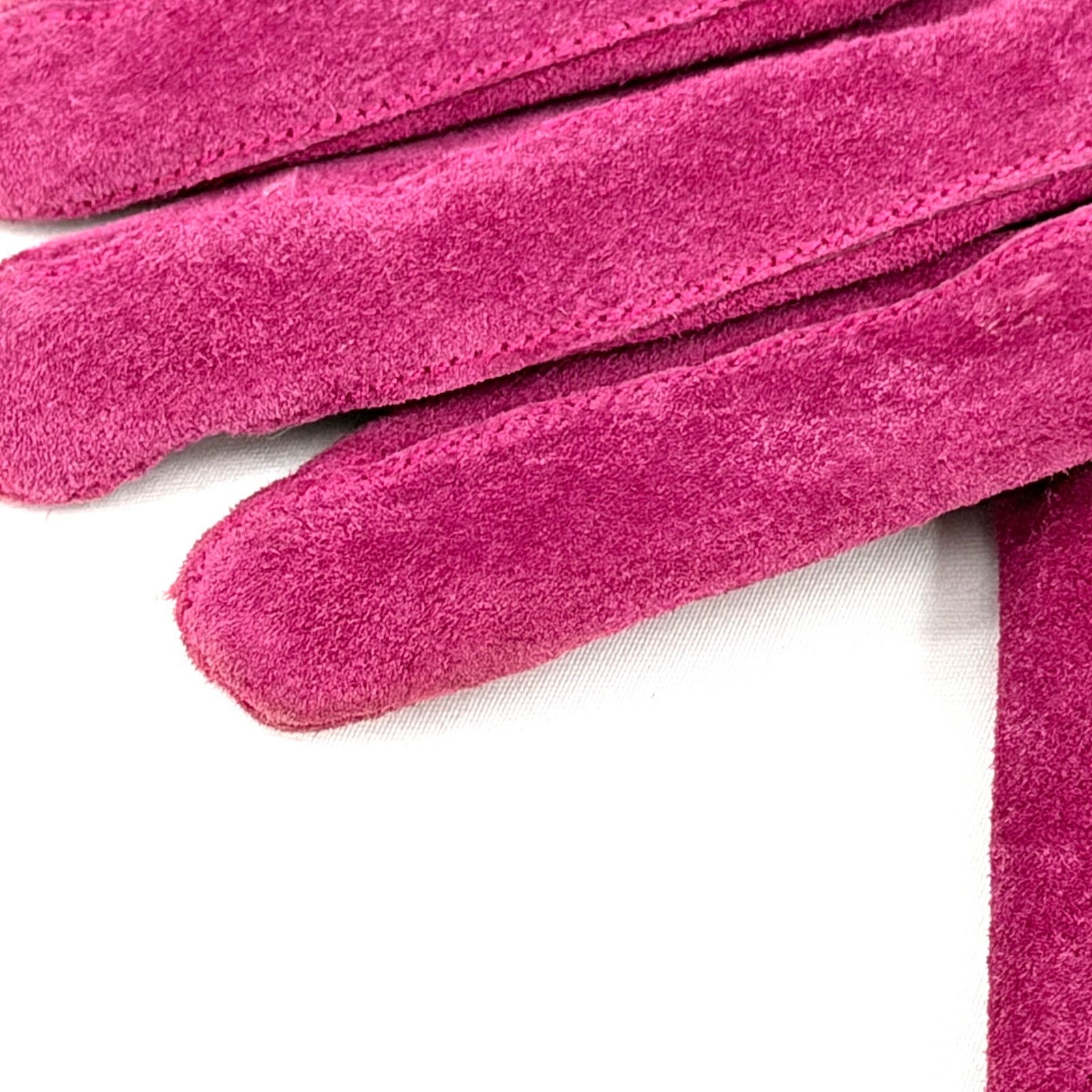 Vintage Vintage Y2K Magenta Pink Genuine Leather Suede Lined Gloves Size ONE SIZE - 2 Thumbnail