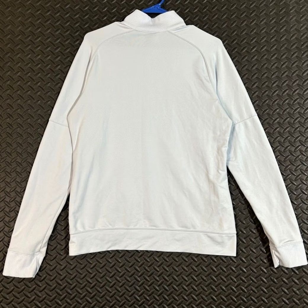 Nike VINTAGE Nike Womens Large Light Blue 1/4 Zip Pullover Active Long Sleeve Sweater Size L / US 10 / IT 46 - 2 Thumbnail
