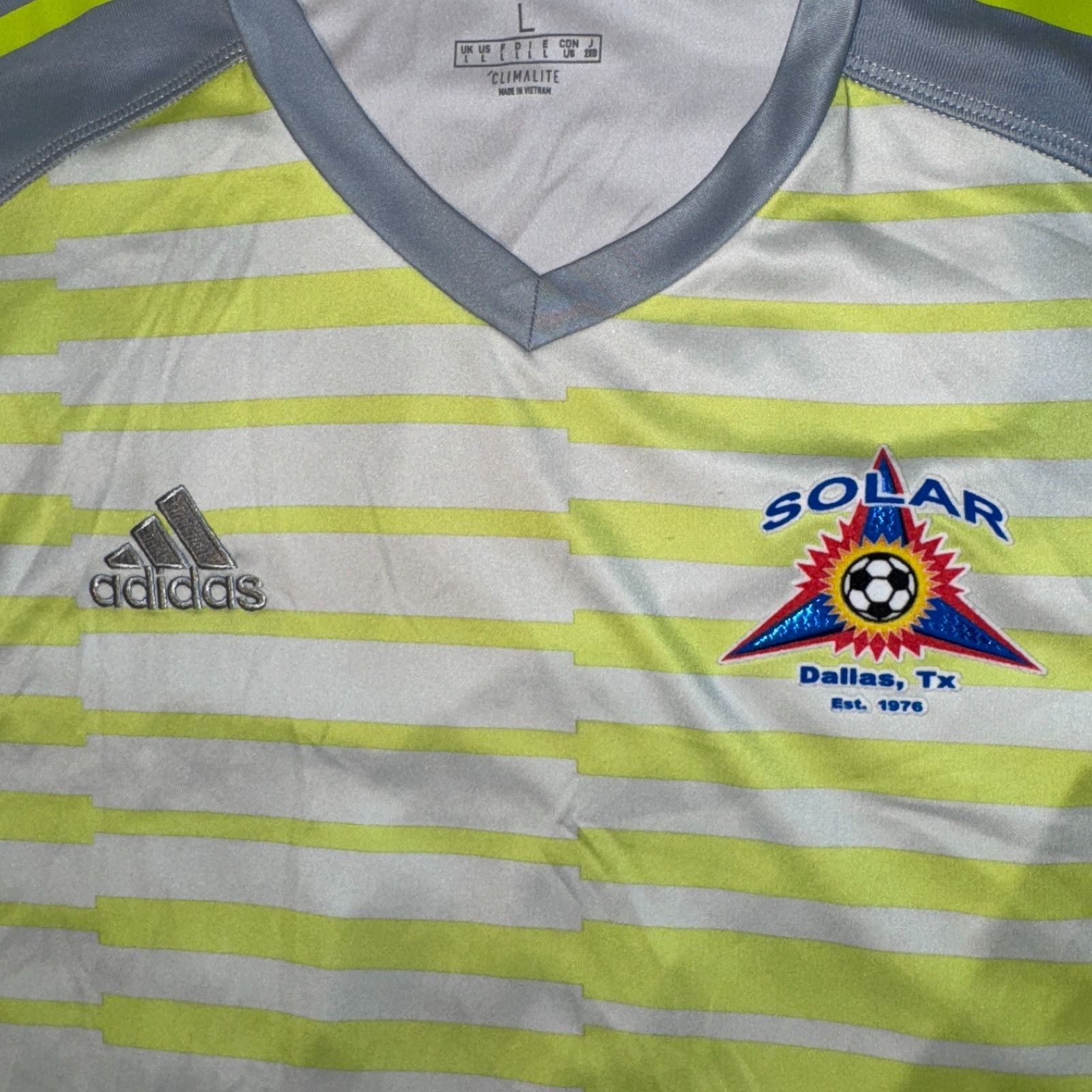 Adidas MLS Solar Adidas Men's Authentic Short Sleeve Gray/Green Soc Size US L / EU 52-54 / 3 - 3 Thumbnail