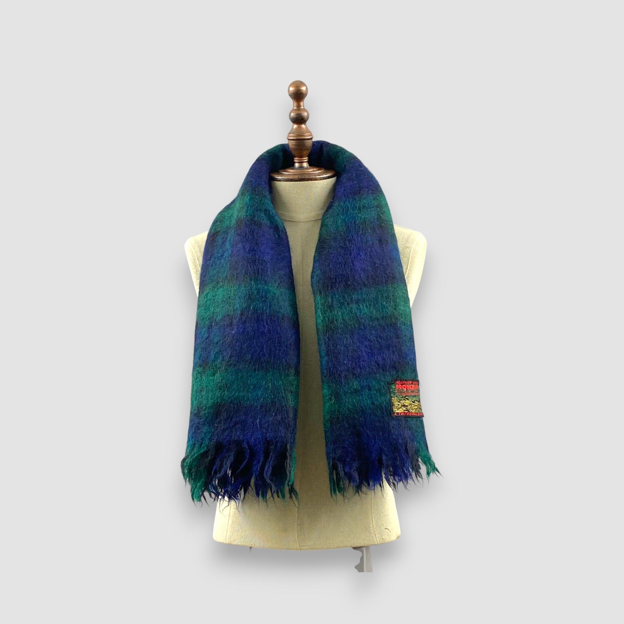 Japanese Brand Vintage Heather Prae Scarf Muffler Wool Stole Wraps Scarves Size ONE SIZE - 1 Thumbnail