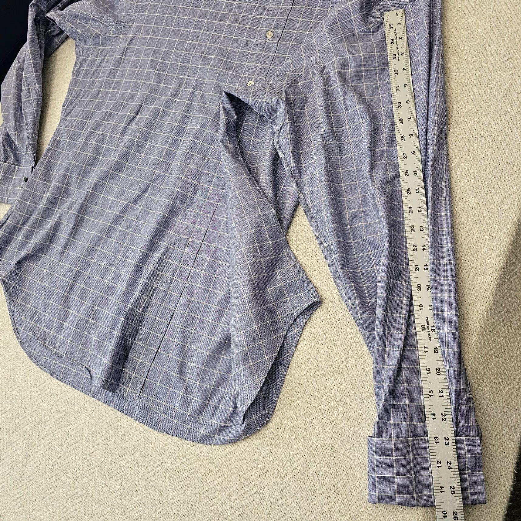 Ralph Lauren VINTAGE Ralph Lauren Polo Men's Button-Up Shirt Classic Fit Blue Checks 17.5 36 Estate Check Shirt Mens Blue Polo Ralph Lauren Size US XXL / EU 58 / 5 - 6 Thumbnail