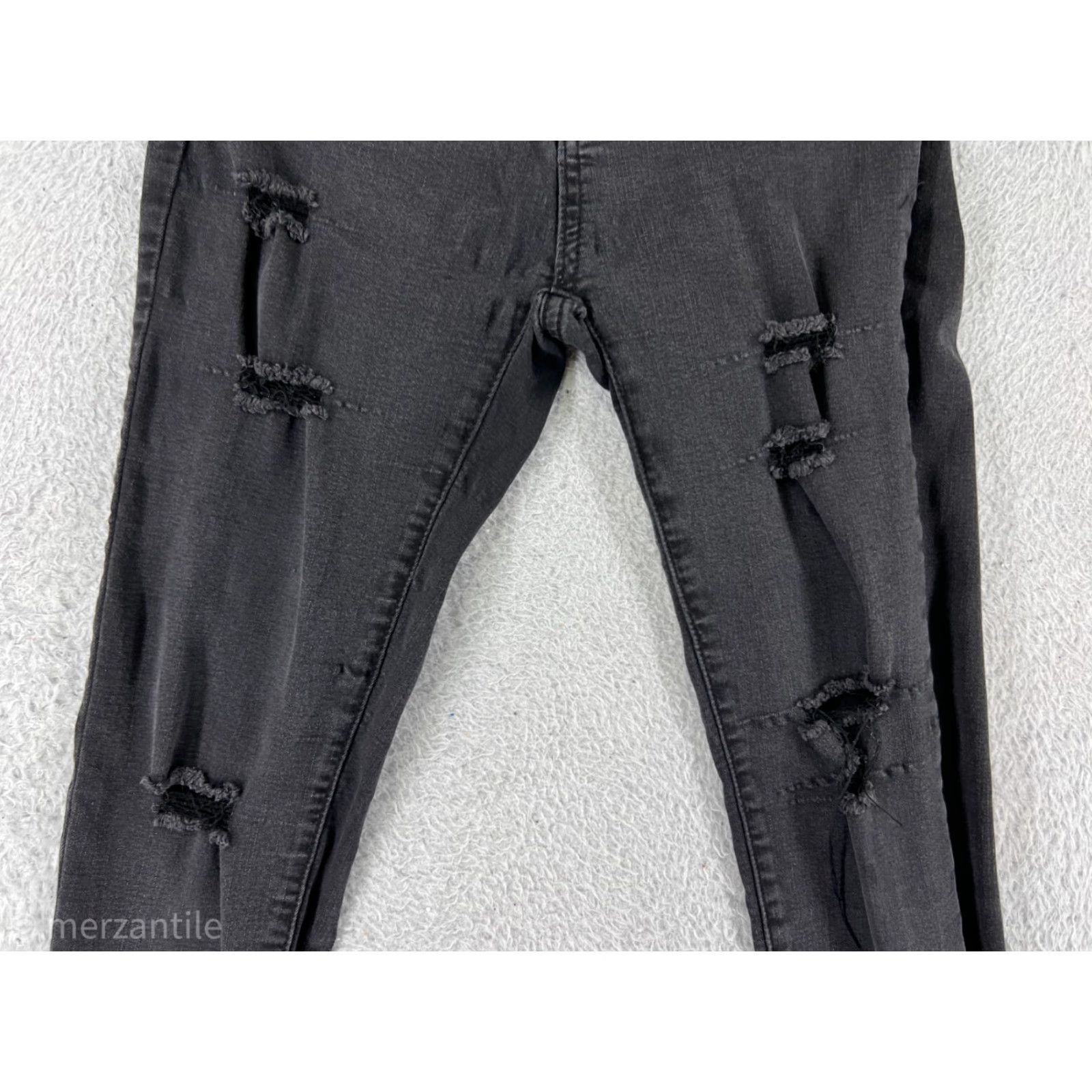Vintage Wax Jeans Women's Black Cotton Blend Denim Stretch Skinny Pants 9 Mid Rise 5-Pocket Logo Embroidered Button Vintage No N/A Size 30" / US 8 / IT 44 - 7 Thumbnail