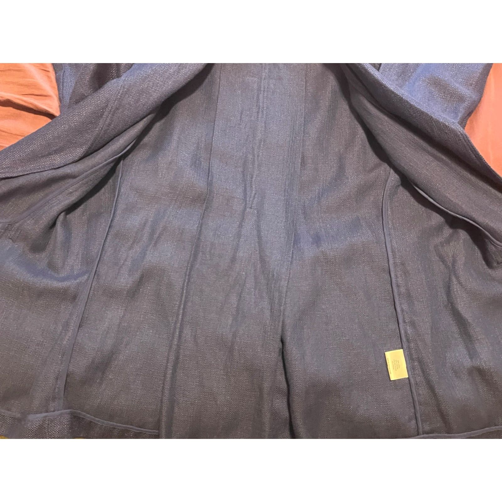 Eileen Fisher EILEEN FISHER Blazer Jacket Women Small Blue Linen Blend Open Front Size S / US 4 / IT 40 - 7 Thumbnail