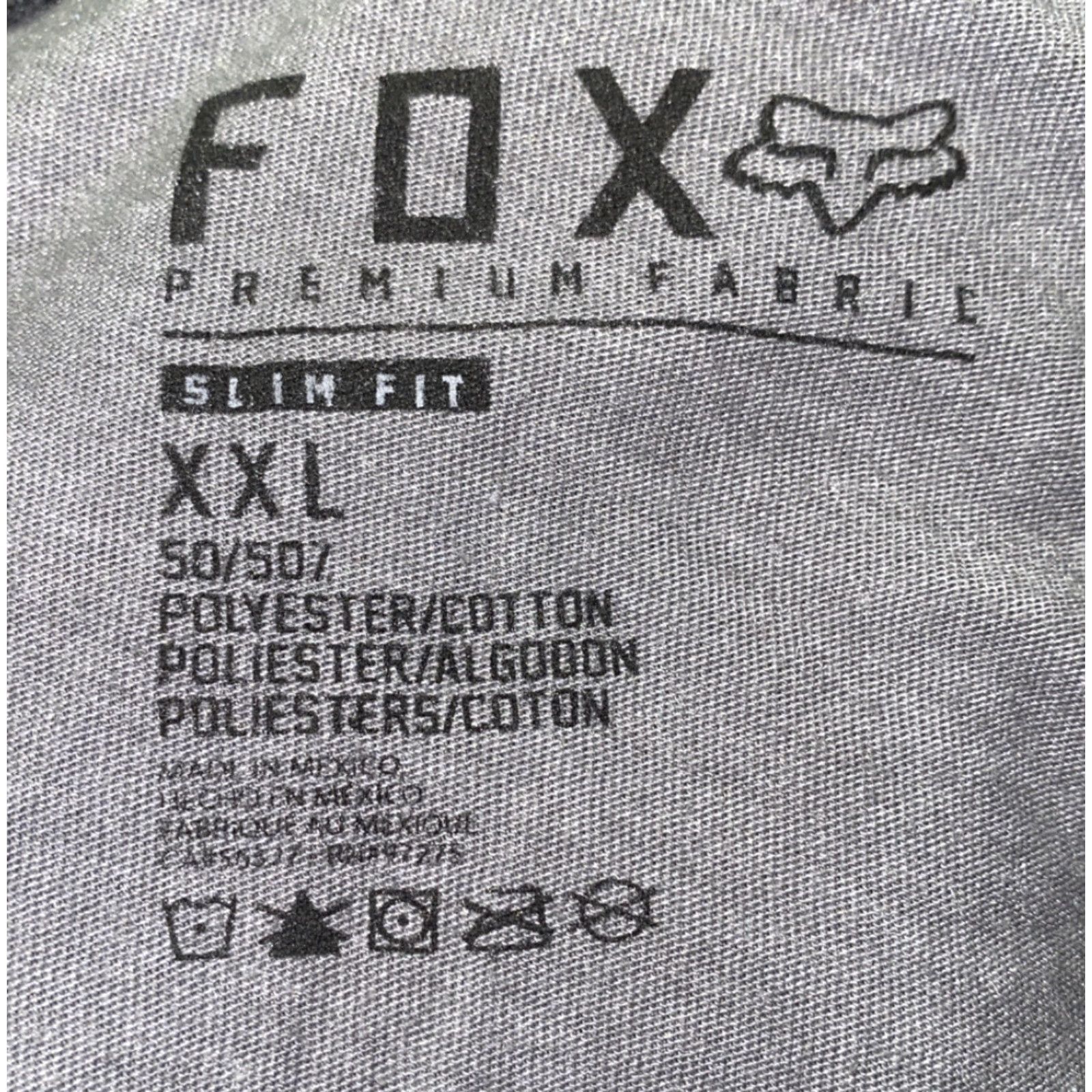 Vintage FOX Men's T-Shirt Long Sleeve Gray 2XL Shirt Regular Cotton/Polyester Solid Basic VINTAGE No Size US XXL / EU 58 / 5 - 5 Thumbnail