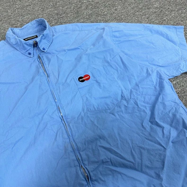 Balenciaga Balenciaga size 38 Mastercard zipper short sleeve shirt Size L / US 10 / IT 46 - 3 Thumbnail