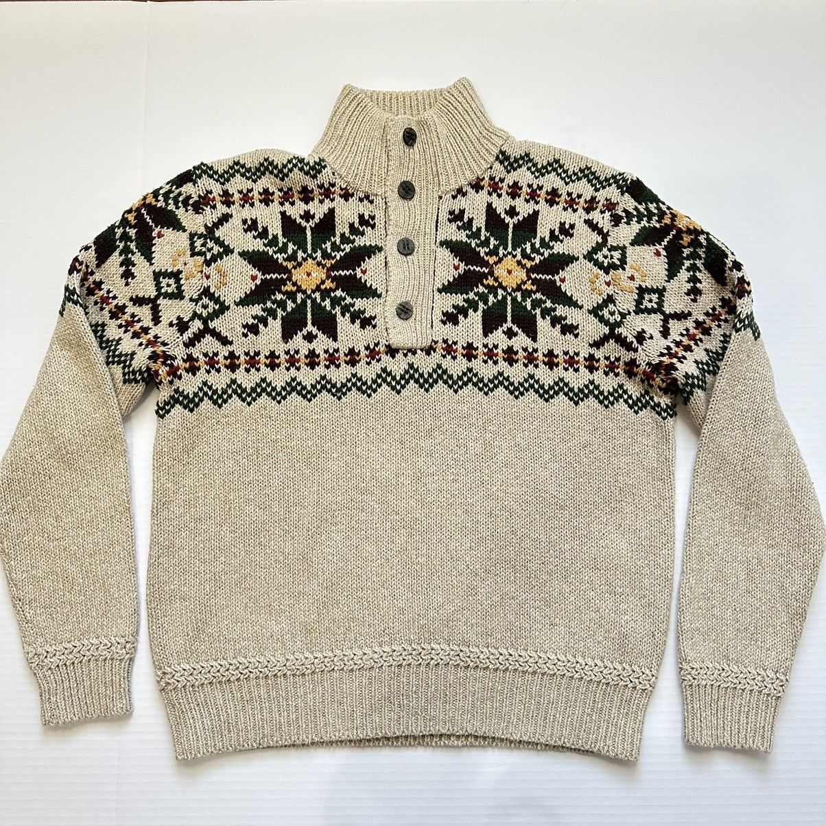 Polo Ralph Lauren Vintage Polo Ralph Lauren Snowflake Fair Isle Sweater Large Size US L / EU 52-54 / 3 - 1 Thumbnail