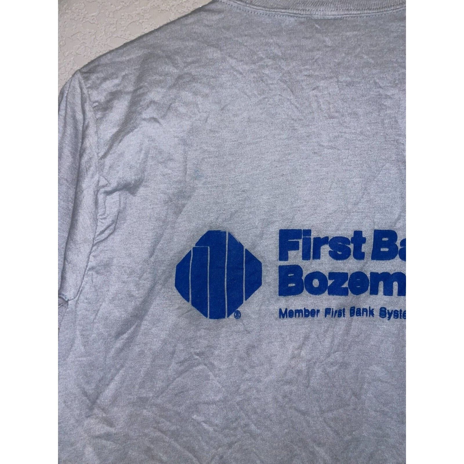 Vintage Vintage First Bank Shirt Gray 70s 80s USA Made Tee M Medium Size US M / EU 48-50 / 2 - 9 Thumbnail