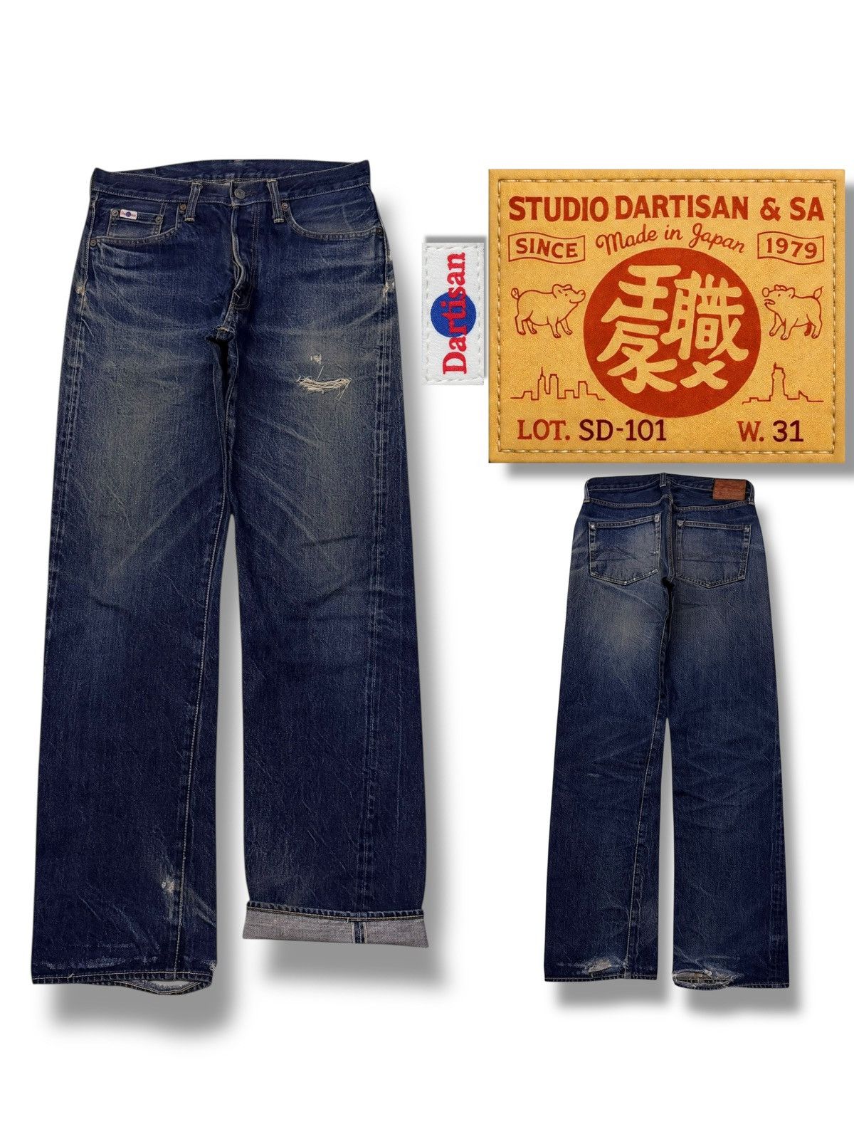 Studio D'Artisan Vintage 00s Studio D’Artisan SD-101 Osaka Era Selvedge Denim Size US 30 / EU 46 - 1 Thumbnail
