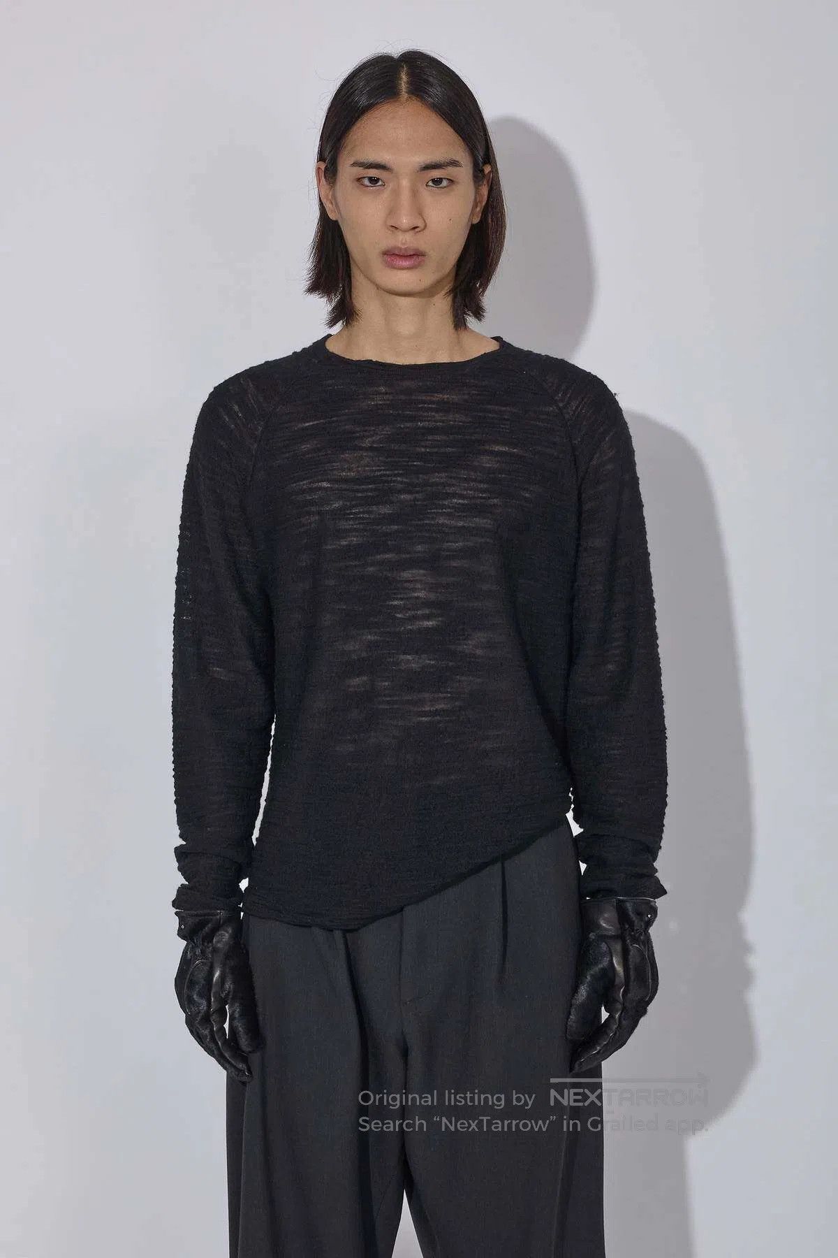 _J.L-A.L_ _J.L-A.L_ Black Textured Knit Top Size US L / EU 52-54 / 3 - 7 Thumbnail