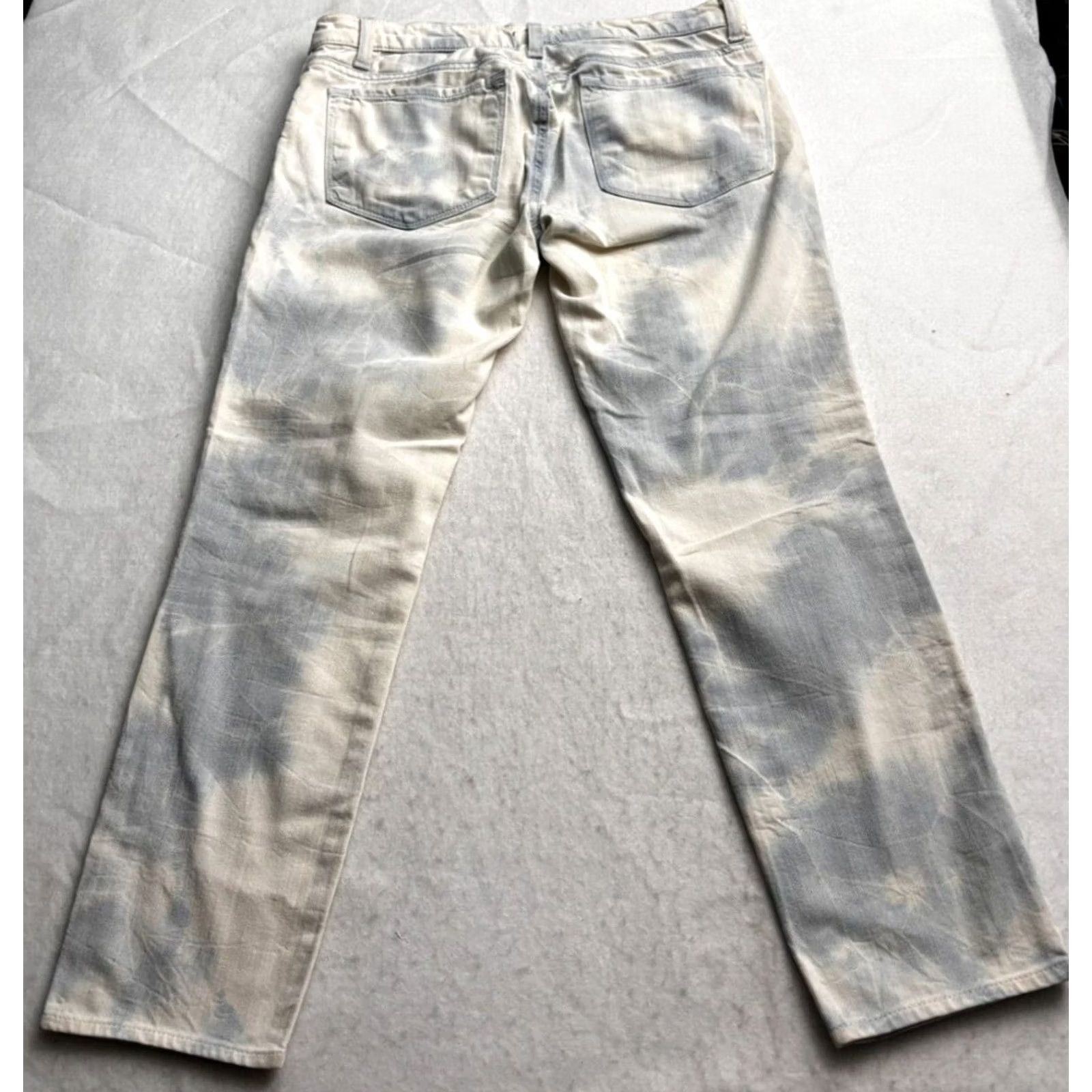 J Brand J Brand Jeans Womens 28 Blue JANIS Low Rise Skinny Bleached Tie Dye Wash Women 32x25 Size 28" / US 6 / IT 42 - 4 Thumbnail