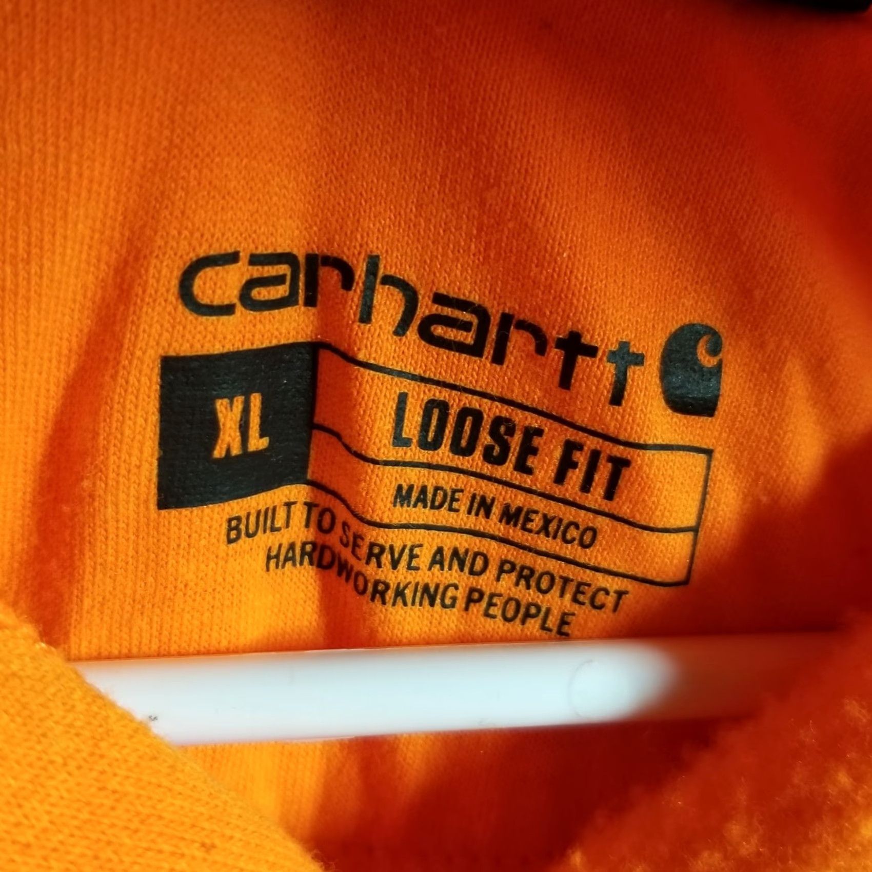 Carhartt Carhartt Hoodie Mens XL Orange Pullover Hooded Sweatshirt K121 BOG Workwear Size US XL / EU 56 / 4 - 2 Thumbnail