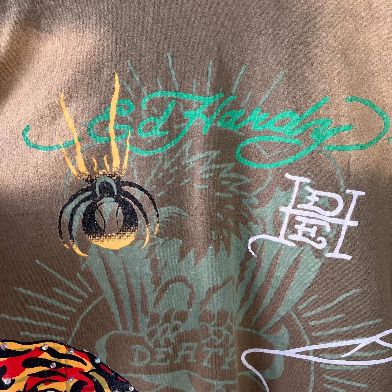 Ed Hardy Vintage Ed Hardy by Christian Audigier Green Tshirt Size US M / EU 48-50 / 2 - 5 Thumbnail