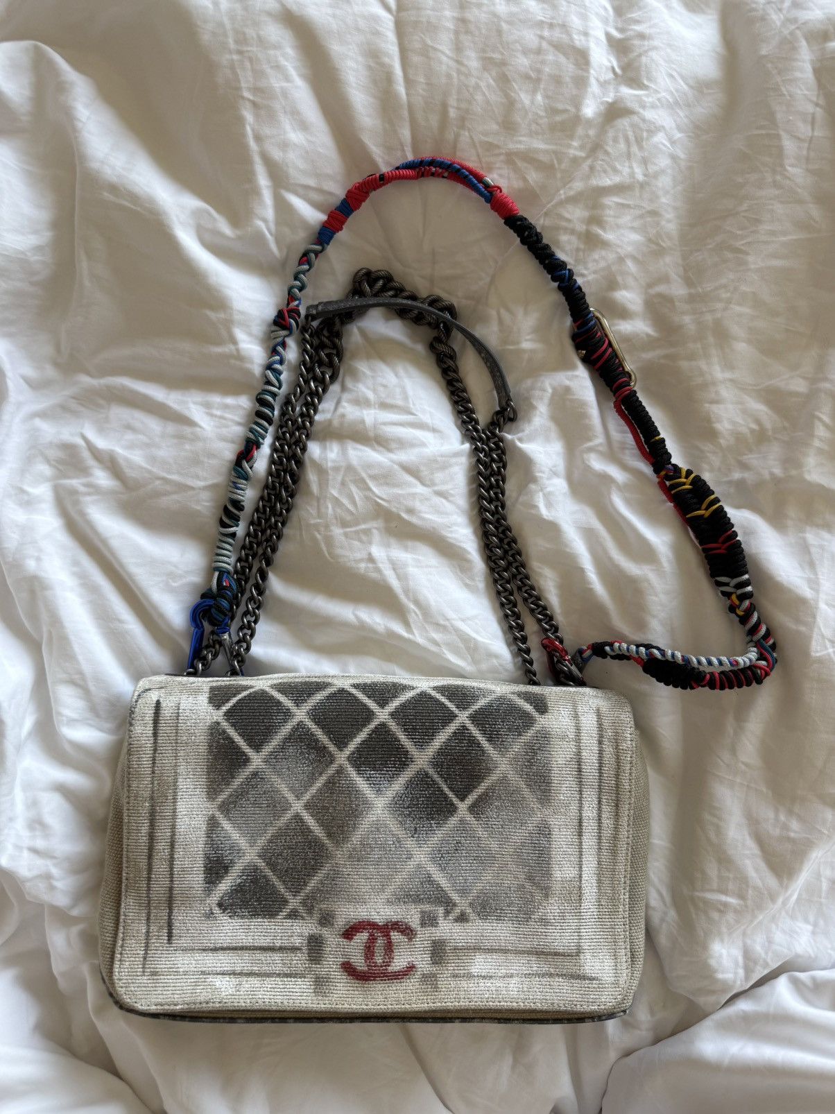 Chanel Chanel 2014 Oh My Boy Graffiti Art School Classic Flap Size ONE SIZE - 1 Thumbnail