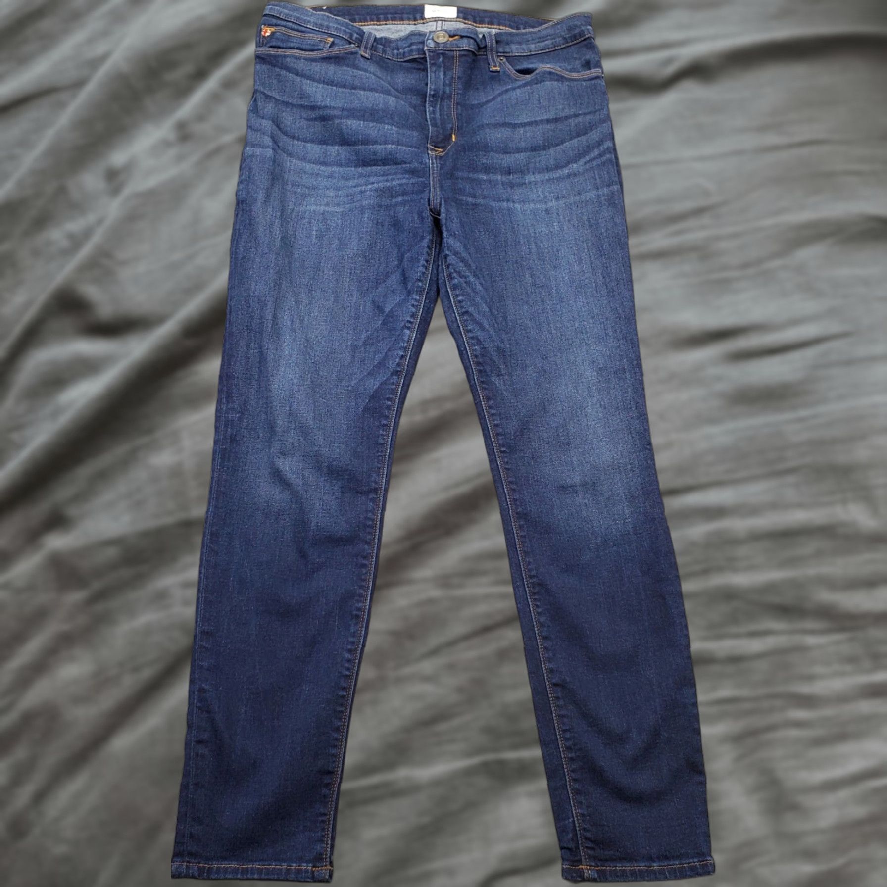 Hudson Hudson Womens 33 Blue Denim Stretch Super Skinny Jeans Mid Rise Slim Ankle 5-Pocket Denim Shirt? Size 24" / US 00 / IT 34 - 1 Thumbnail