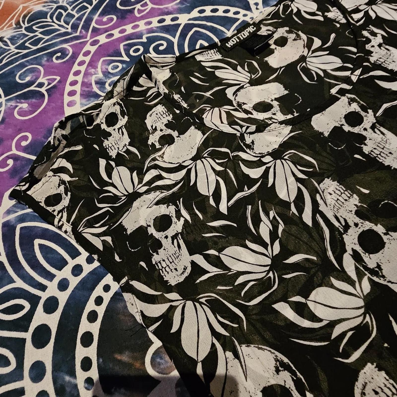 Hot Topic Hot Topic Women's Sheer Skeleton Blouse Size S / US 4 / IT 40 - 3 Thumbnail
