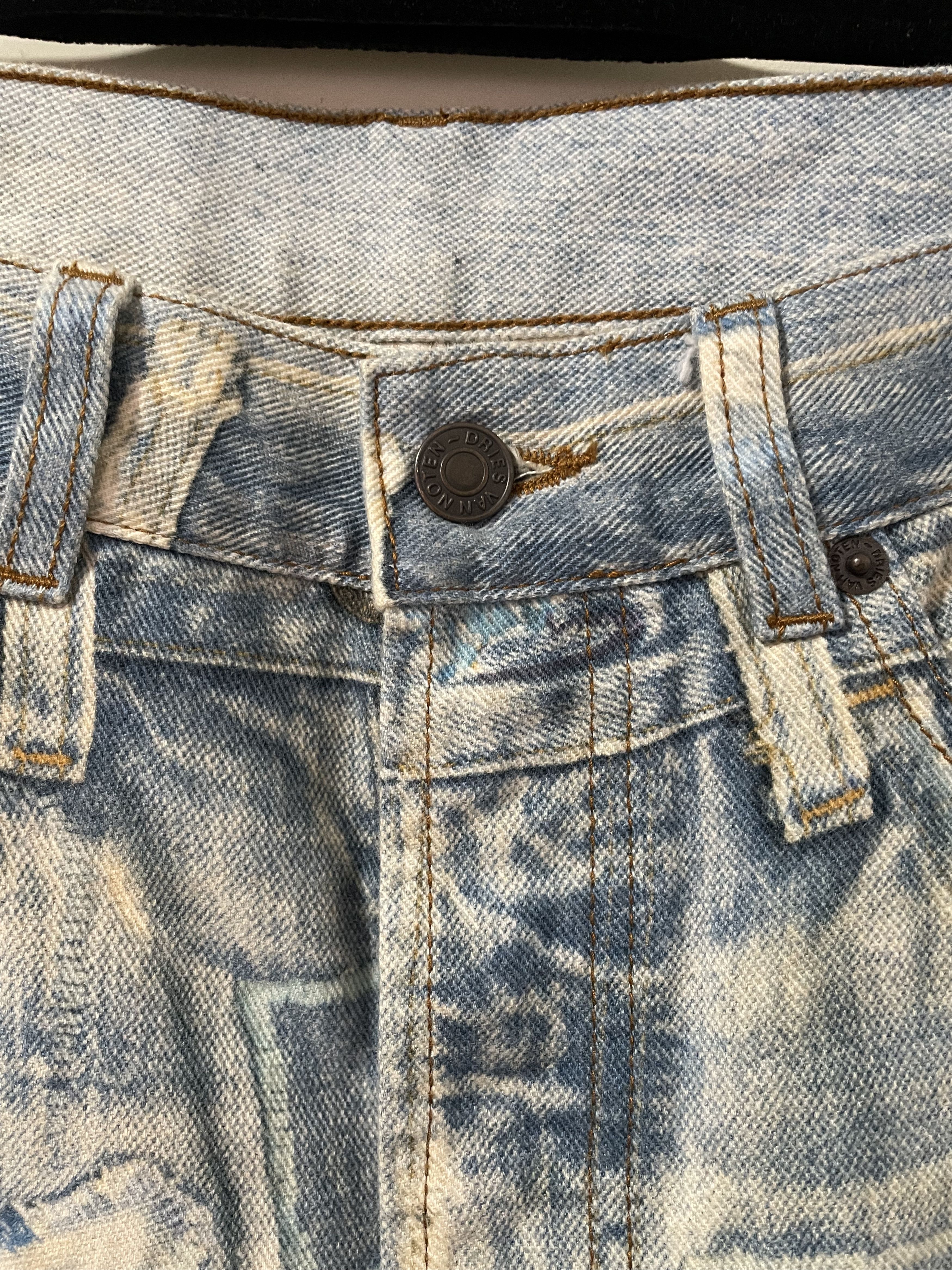 Dries Van Noten SS 17 Dries Van Noten "Pender" Light Blue Patchwork Jeans Size US 32 / EU 48 - 4 Thumbnail