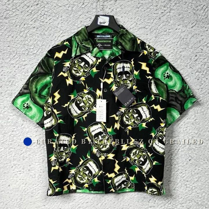 Prada Prada Men's Frankenstein Short Sleeve Shirt Size US S / EU 44-46 / 1 - 1 Thumbnail