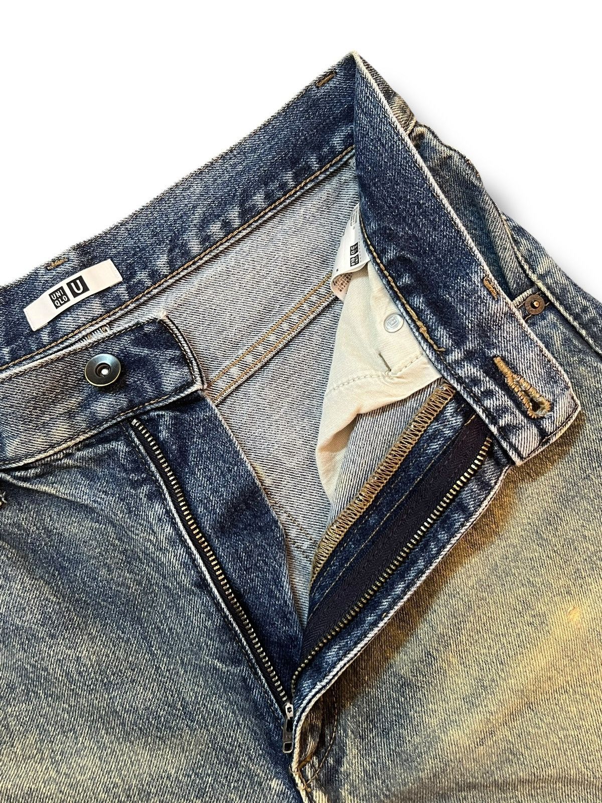 Uniqlo Vintage Uniqlo Japan - Faded Mud Wash, Loose Straight Jeans Size US 29 - 7 Thumbnail