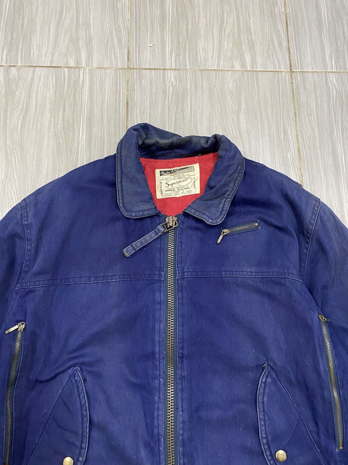 Issey Miyake Vintage Mafia Brothers Faded Navy Bomber Jacket Issey Style Size US M / EU 48-50 / 2 - 6 Thumbnail