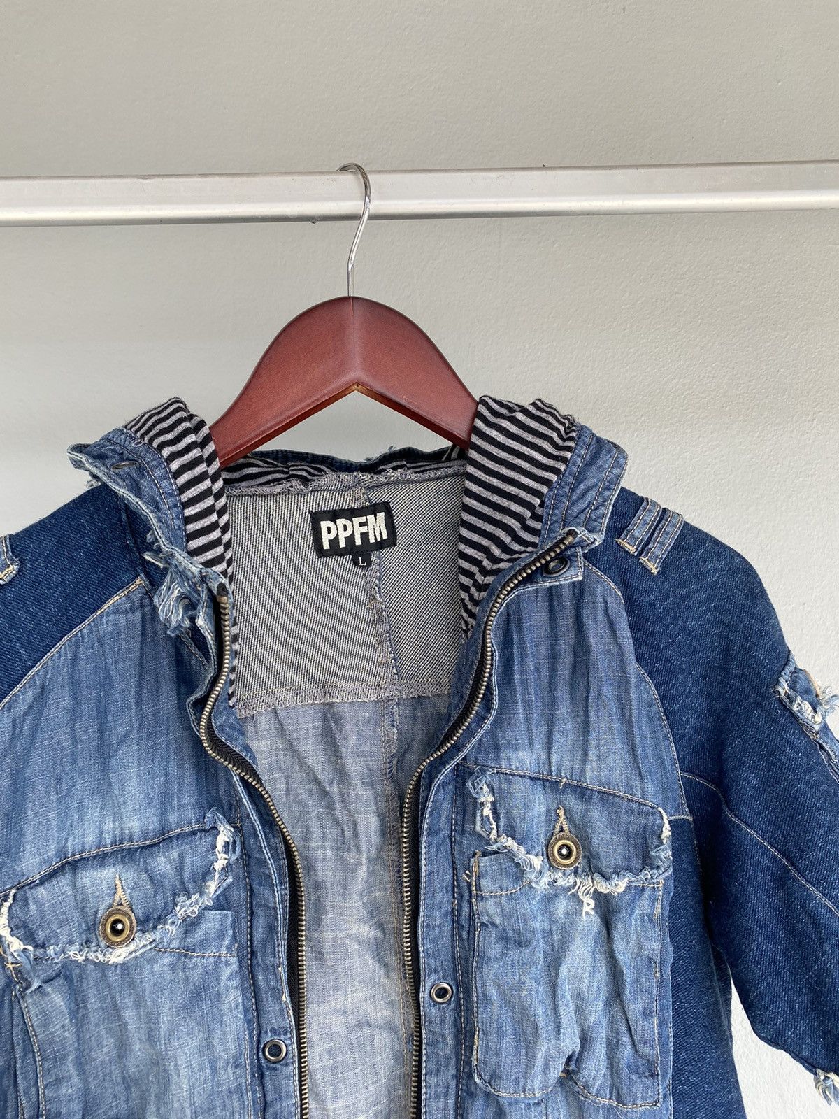 If Six Was Nine × Le Grande Bleu (L.G.B.) × PPFM Ppfm hoodie indigo Size US L / EU 52-54 / 3 - 3 Thumbnail